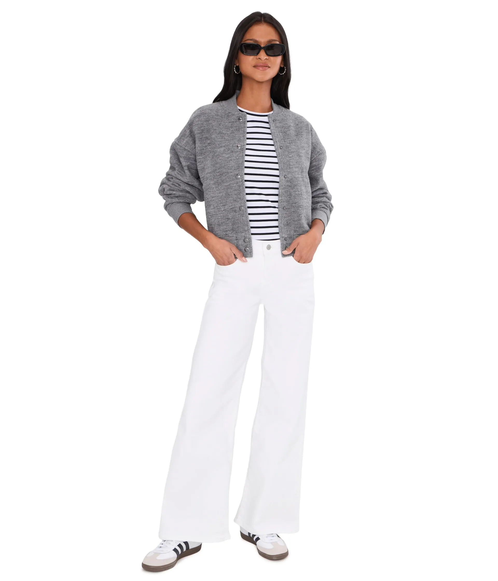 Levi's Pantaloni da Donna 318 a Gamba Larga, Bianco Chiaro, 26 W x 30 L - immagine 2
