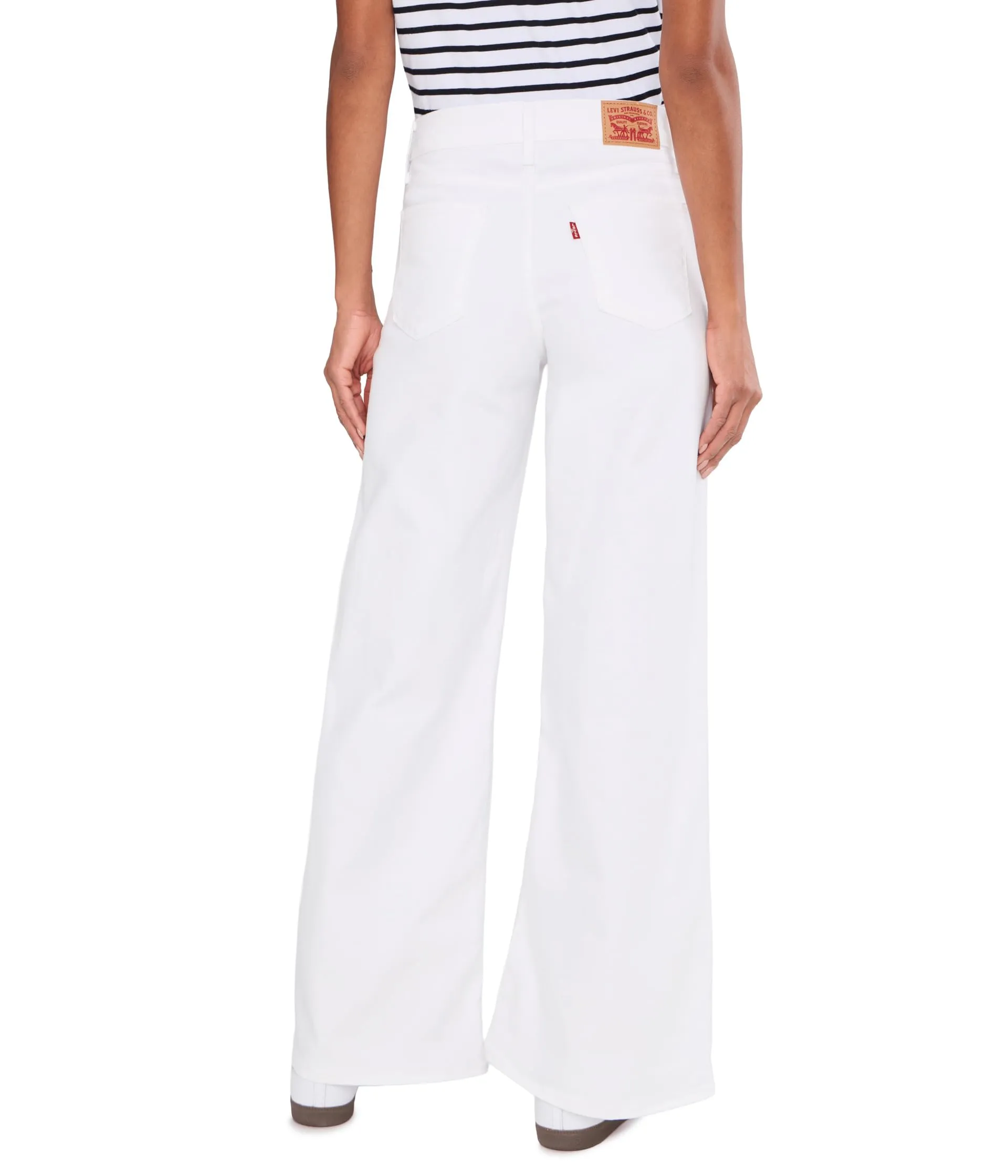 Levi's Pantaloni da Donna 318 a Gamba Larga, Bianco Chiaro, 26 W x 30 L - immagine 4