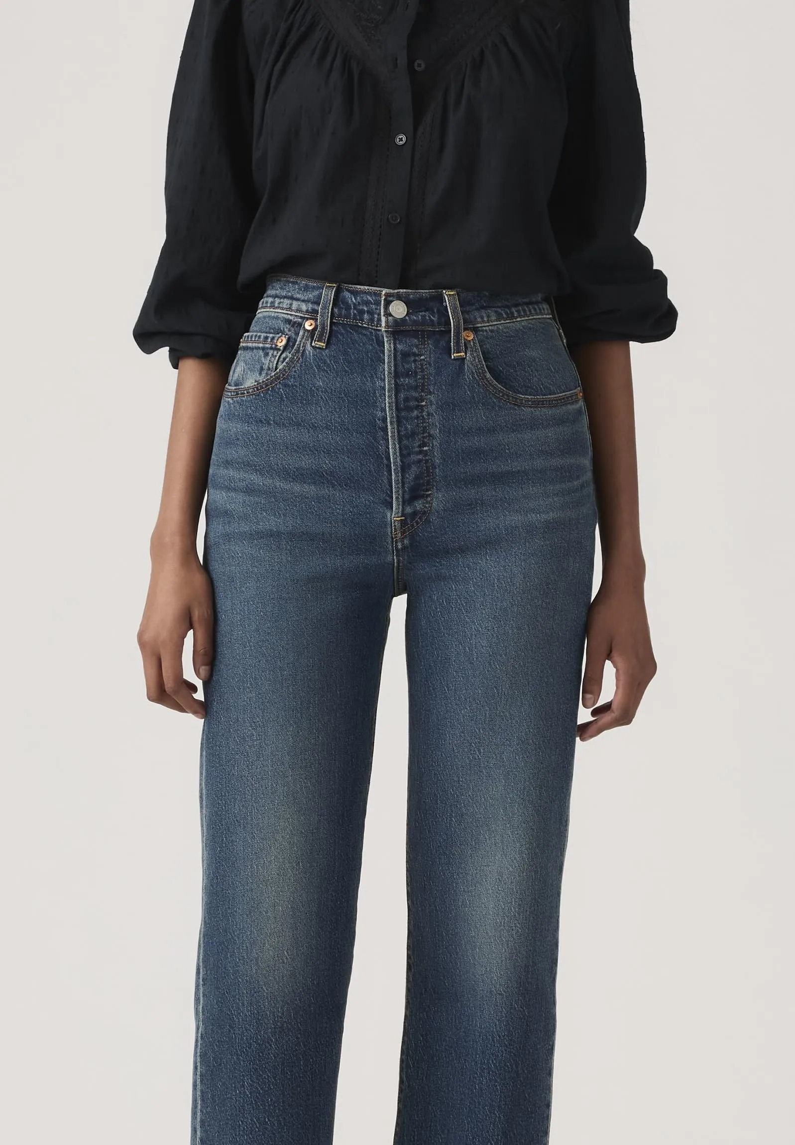 Levi's Ribcage Straight Ankle Jeans - Analyze This Ltw - immagine 4