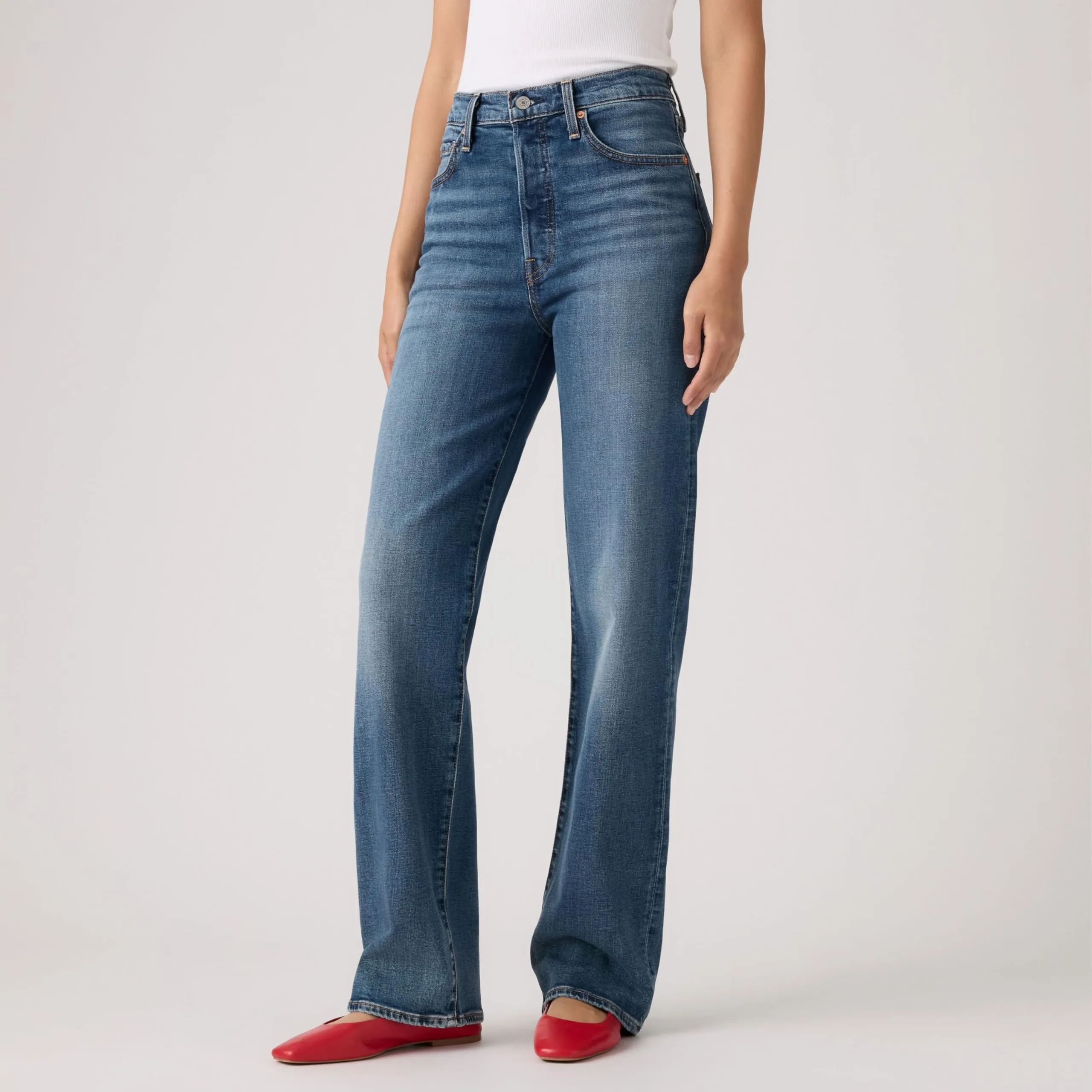 Levi's Ribcage Full Length Jeans Select Us 26W / 34L - immagine 6