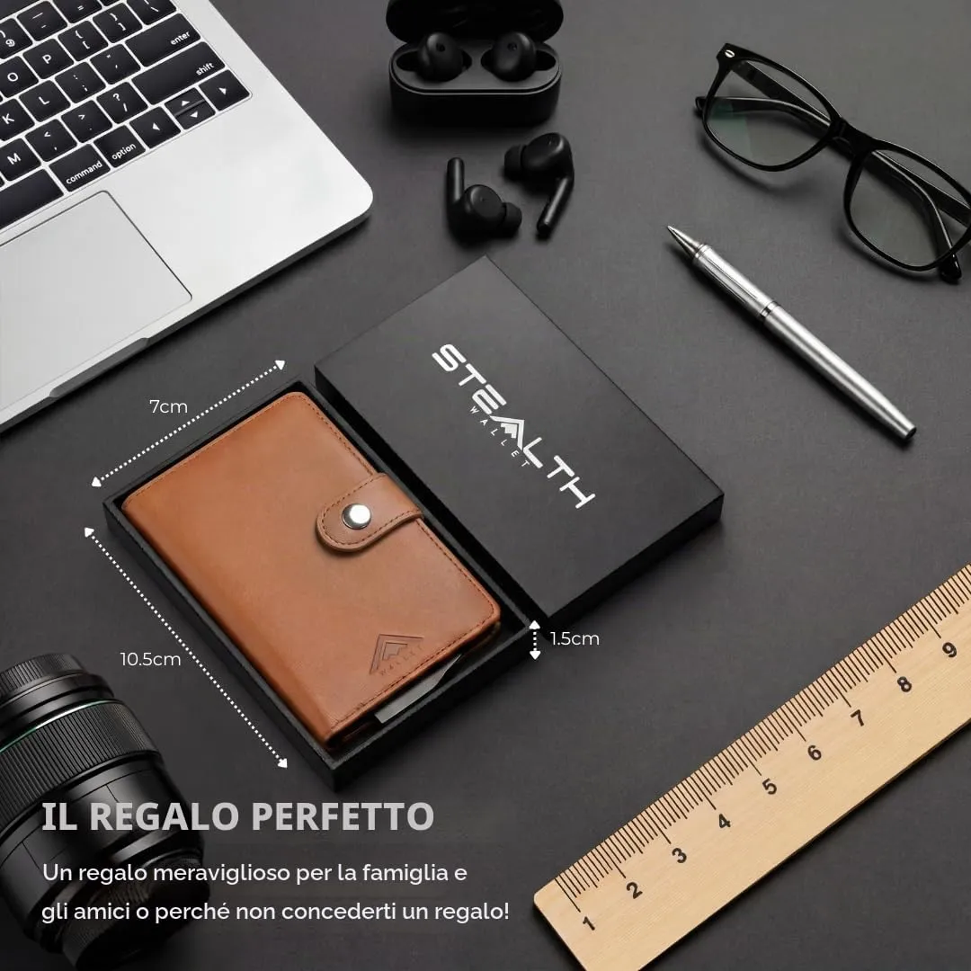 Stealth Wallet Portafoglio Portacarte RFID da Uomo con Clip Portasoldi - immagine 7