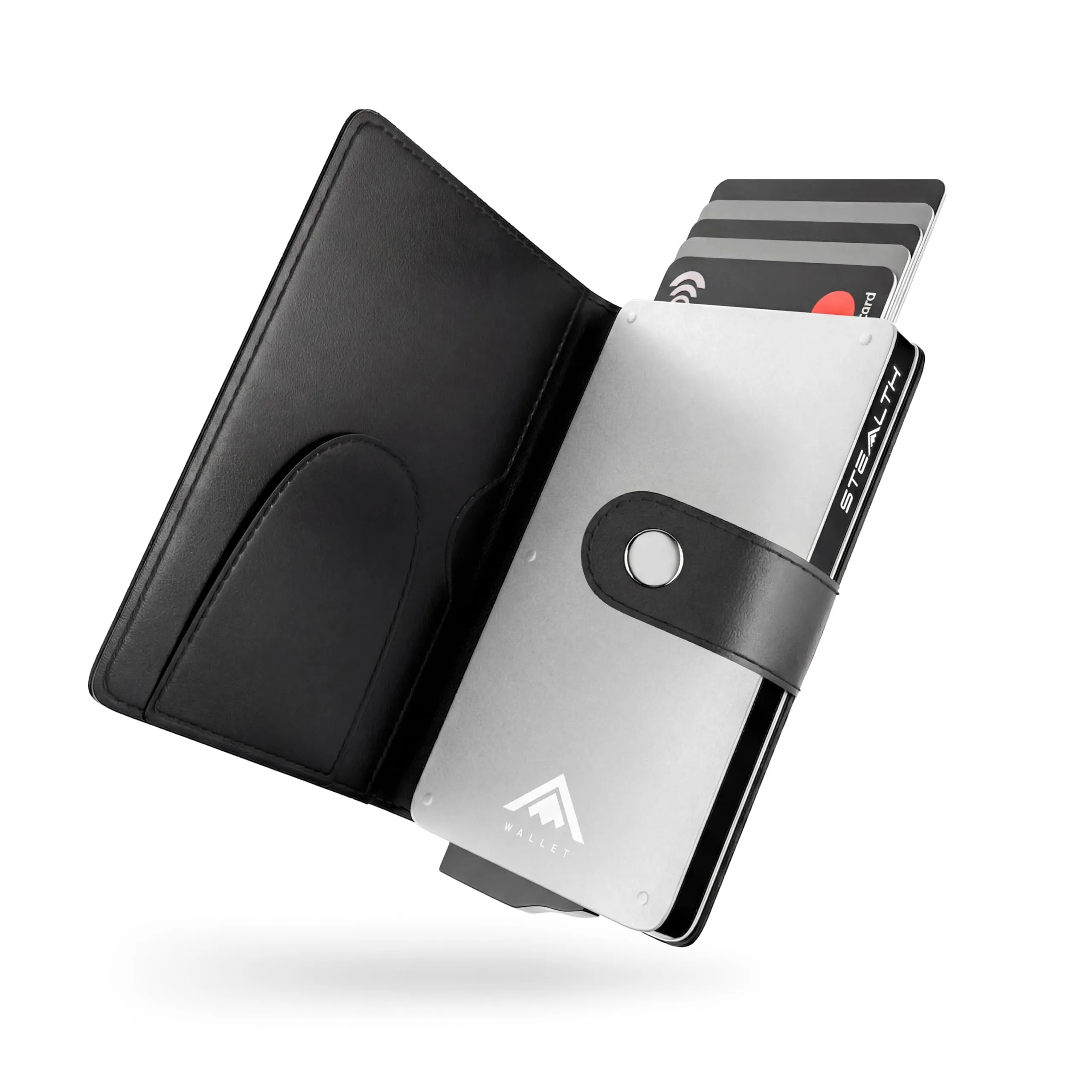 Stealth Wallet Portacarte Bancario RFID da Uomo con Clip Portasoldi - immagine 1