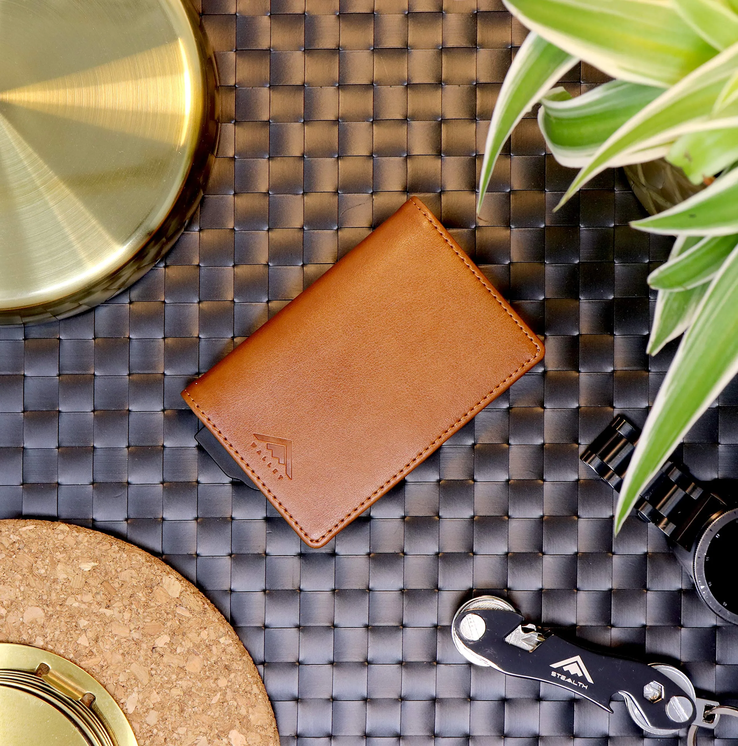 Stealth Wallet Portacarte RFID/NFC Pop-Up Color Cuoio da Uomo - immagine 8