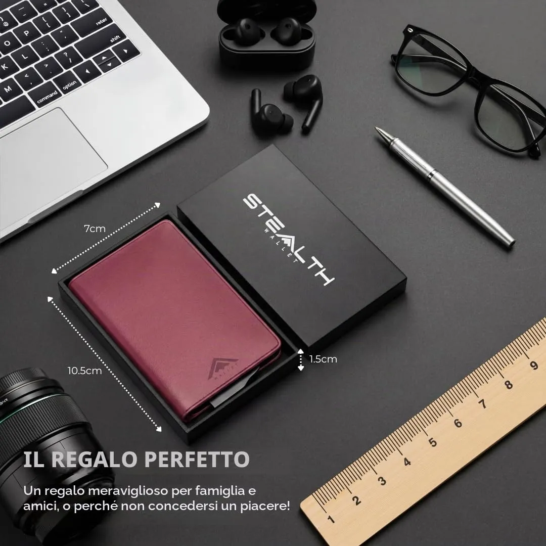 Stealth Wallet Portafoglio Portacarte RFID Pop-Up Slim da Uomo SW-003 - immagine 6