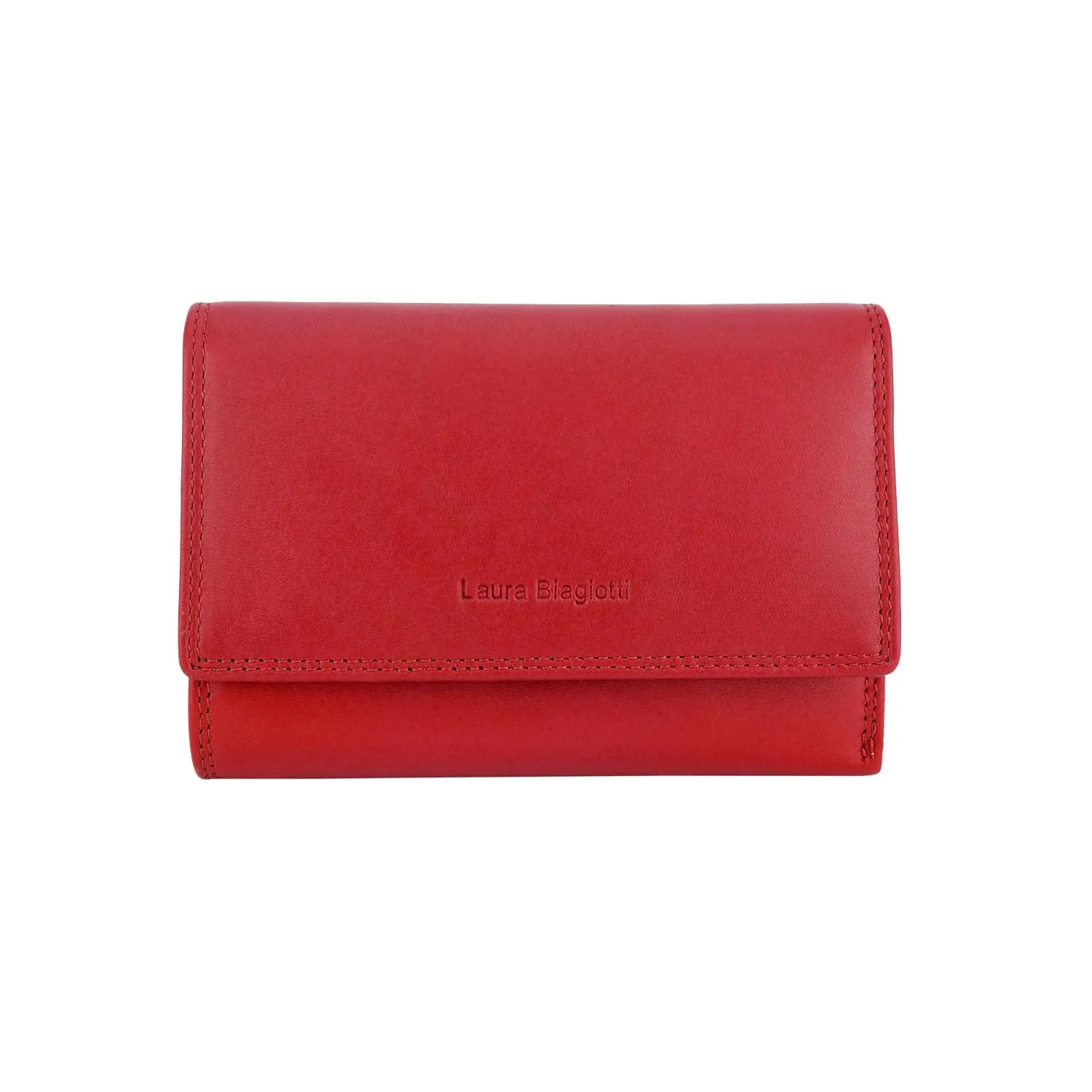 Laura Biagiotti Portafoglio Donna in Vera Pelle, Rosso 156 - immagine 1