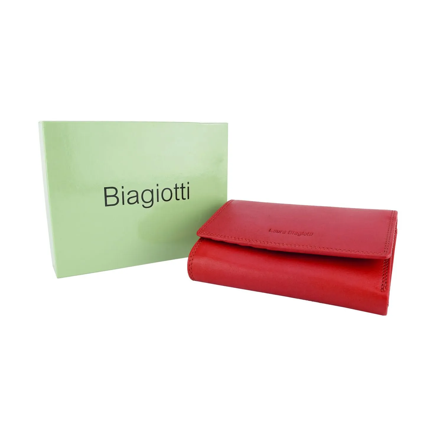 Laura Biagiotti Portafoglio Donna in Vera Pelle, Rosso 156 - immagine 6
