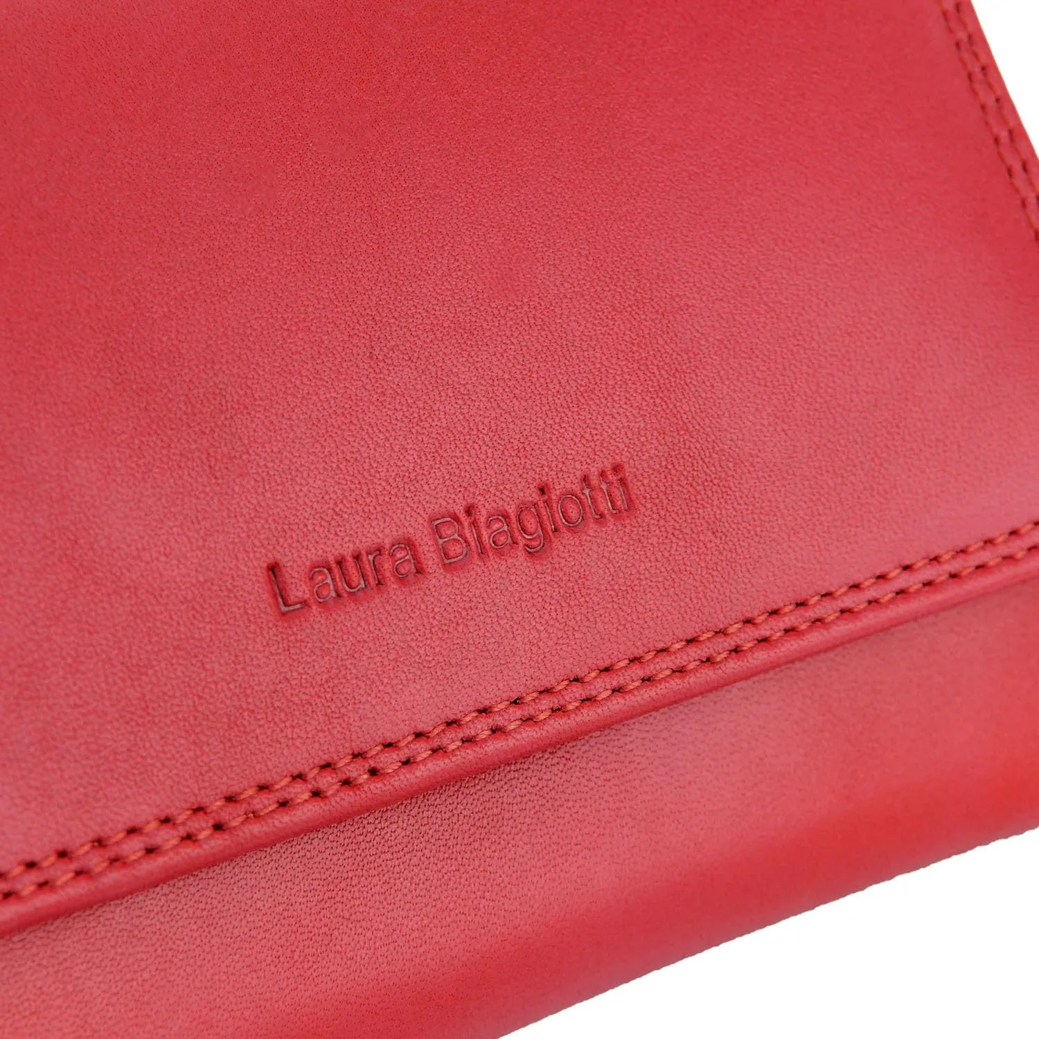 Laura Biagiotti Portafoglio Donna in Vera Pelle, Rosso 156 - immagine 7