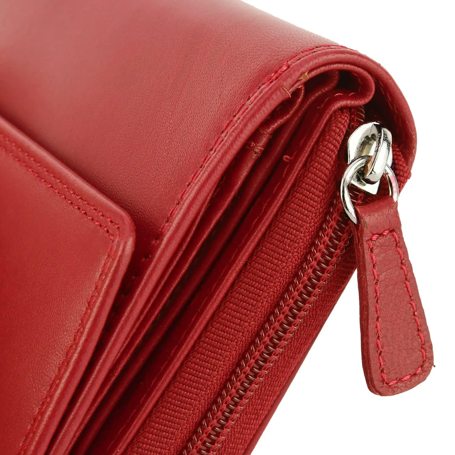 Laura Biagiotti Portafoglio Donna in Vera Pelle, Rosso 208 - immagine 7