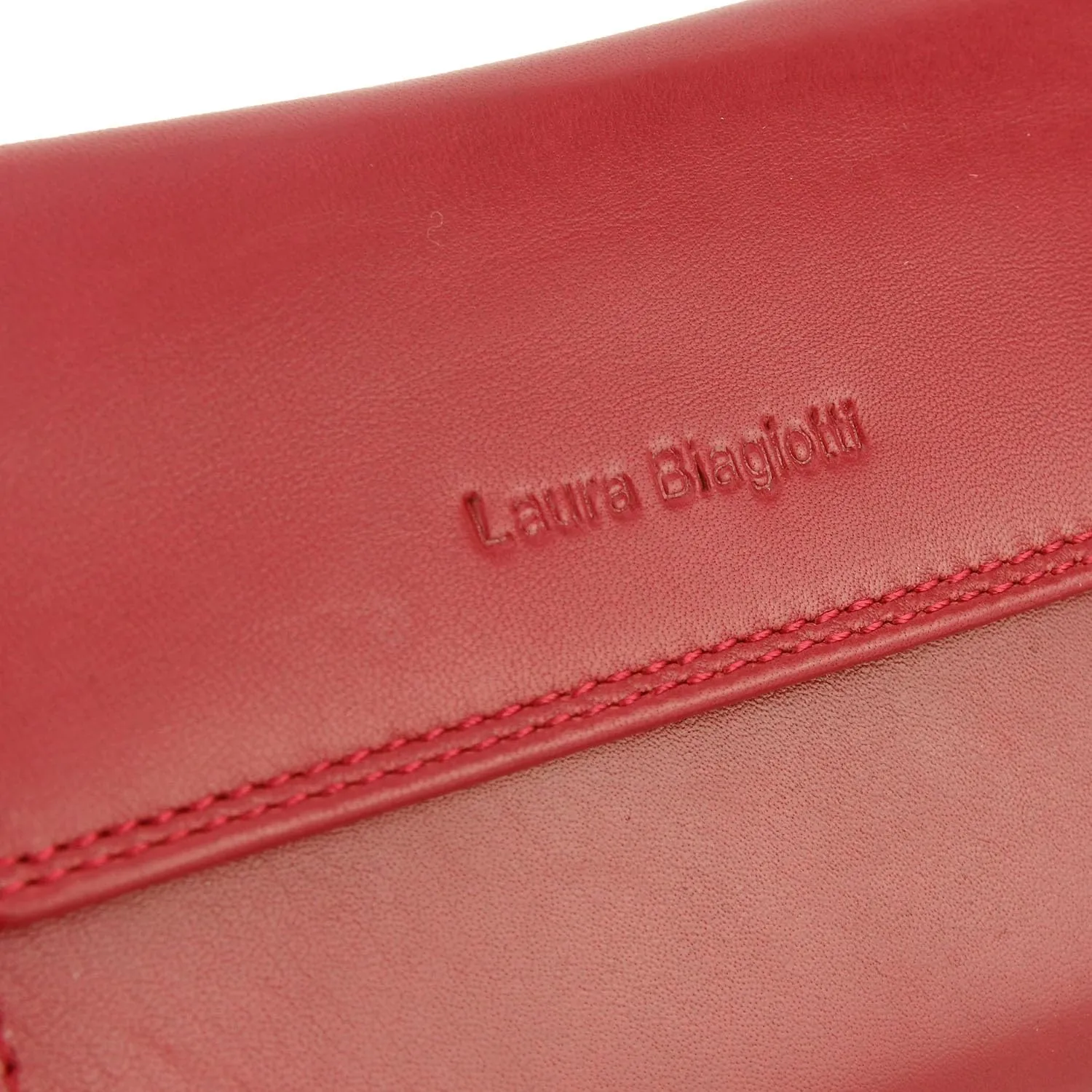 Laura Biagiotti Portafoglio Donna in Vera Pelle, Rosso 208 - immagine 8