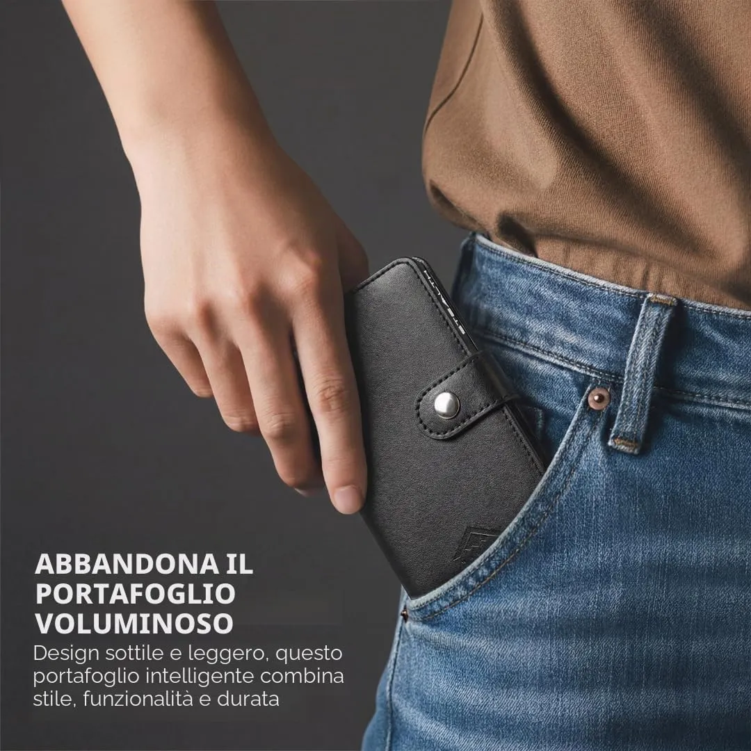 Stealth Wallet Portafoglio Portacarte RFID/NFC da Uomo con Tasca per ID - immagine 5