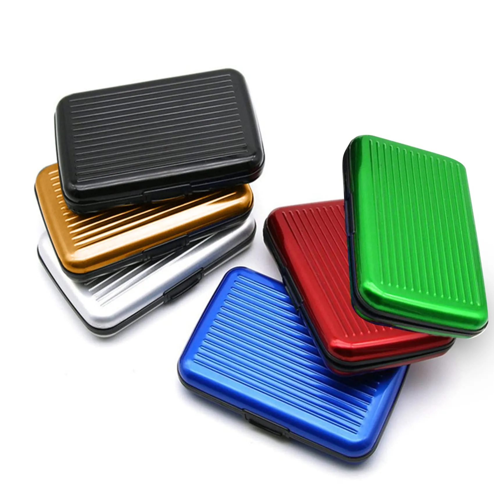 JeoPoom Portacarte RFID in Alluminio (Blu) - immagine 5