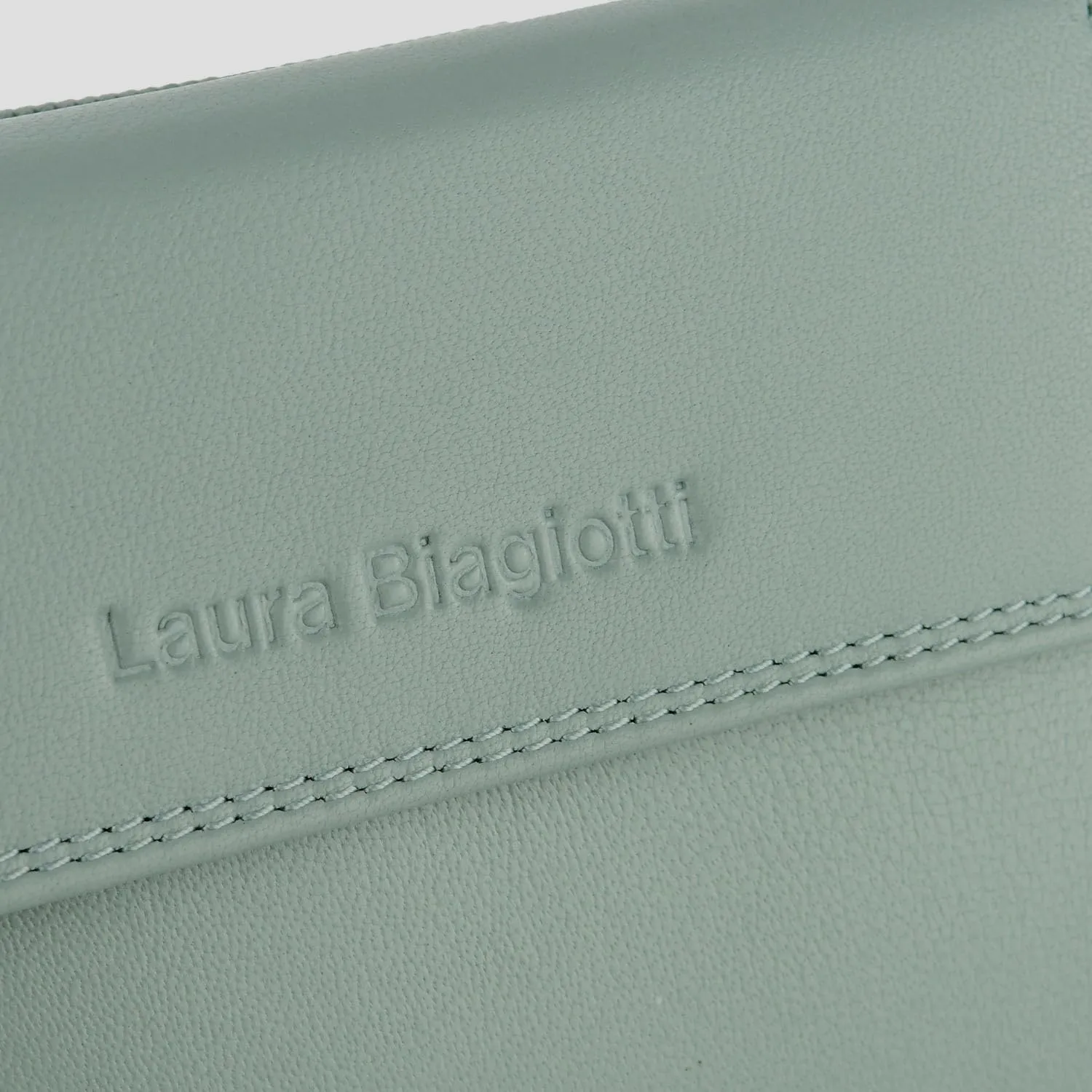 Laura Biagiotti Portafoglio Donna in Vera Pelle, Azzurro Polvere 208 - immagine 7