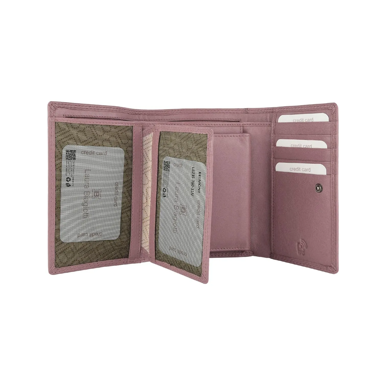 Laura Biagiotti Portafoglio Donna in Vera Pelle - Rosa Antico 156 - immagine 2