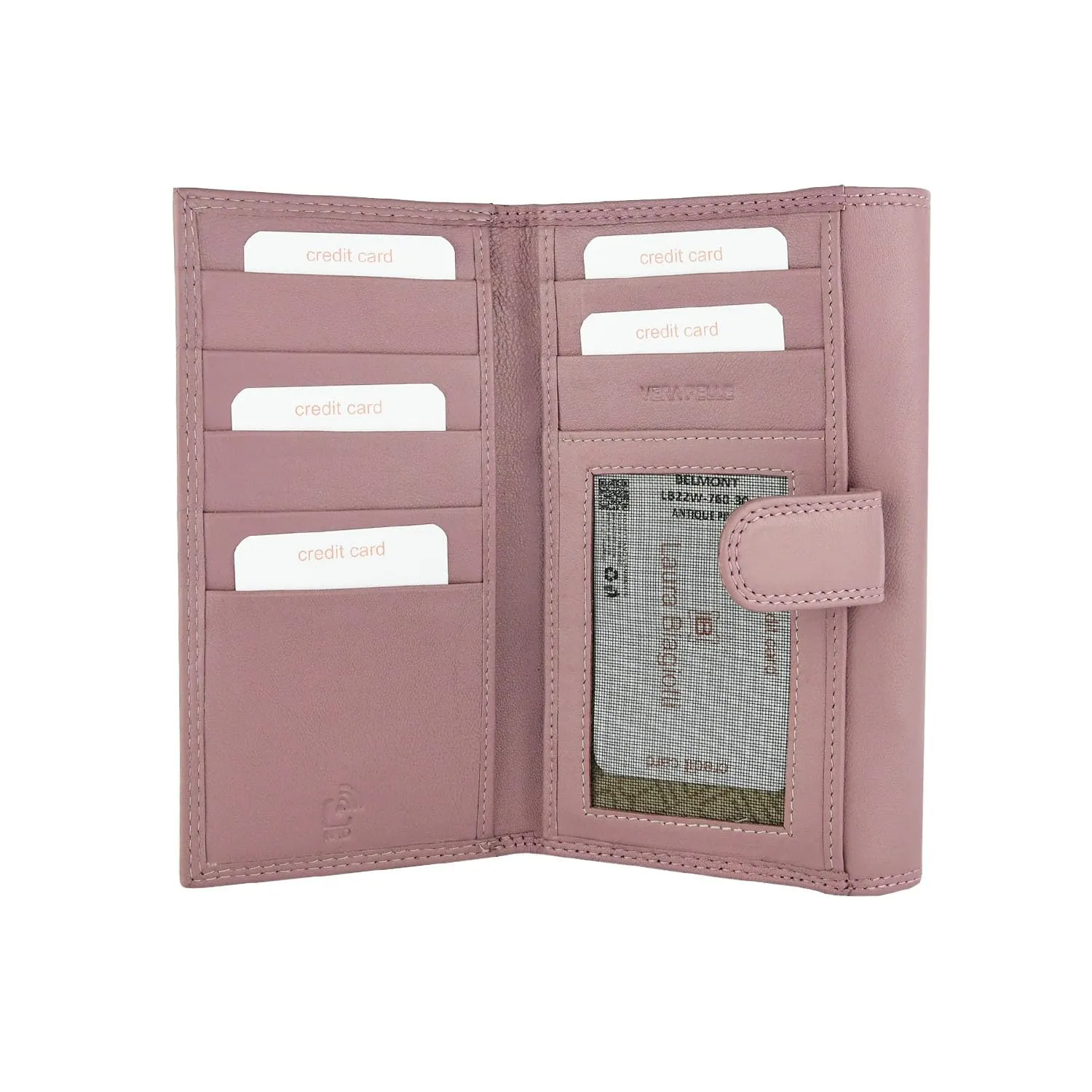 Laura Biagiotti Portafoglio Donna in Vera Pelle, Rosa Antico 155 - immagine 3