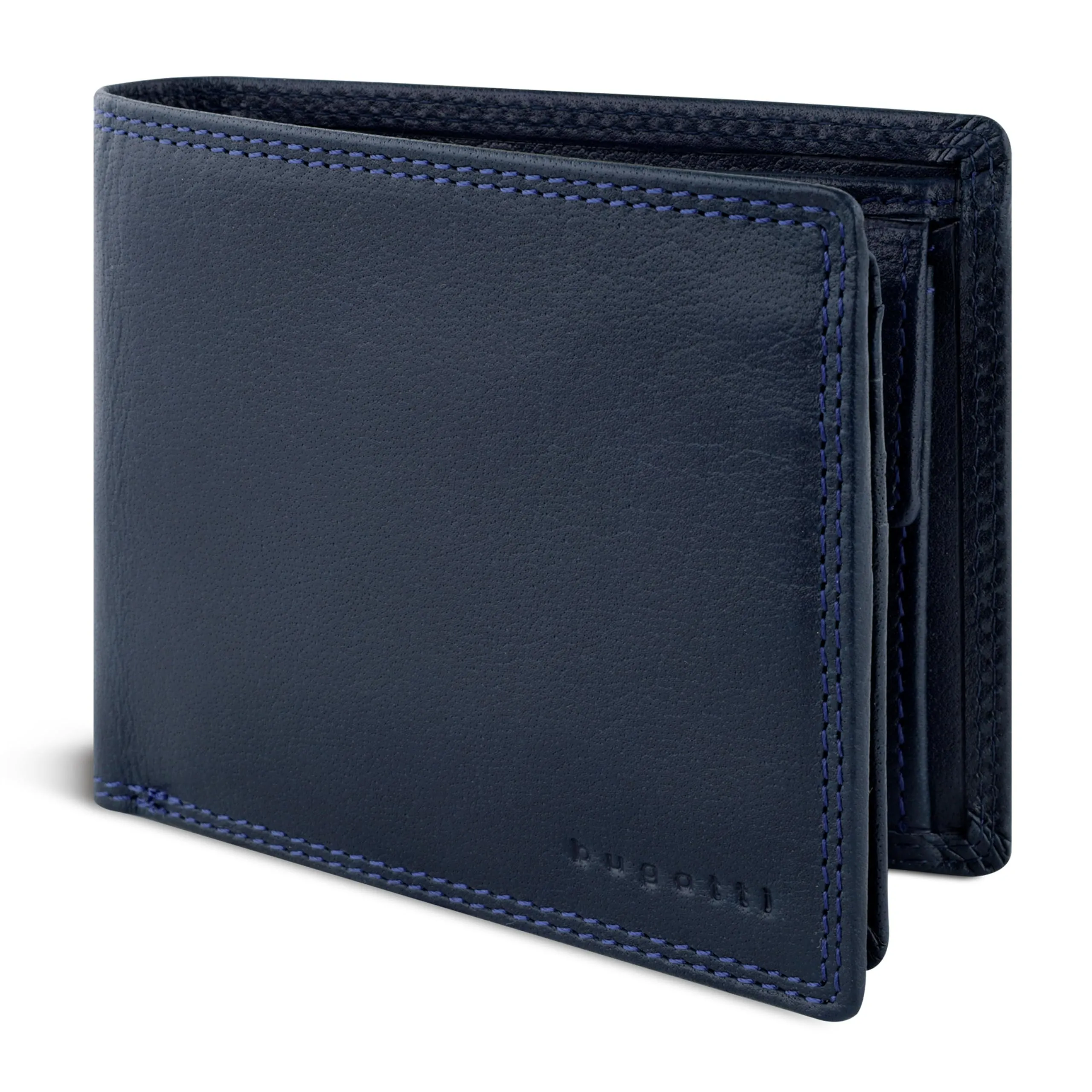 bugatti Savona Portafoglio da uomo in pelle di bufalo con protezione RFID - Blu - immagine 1