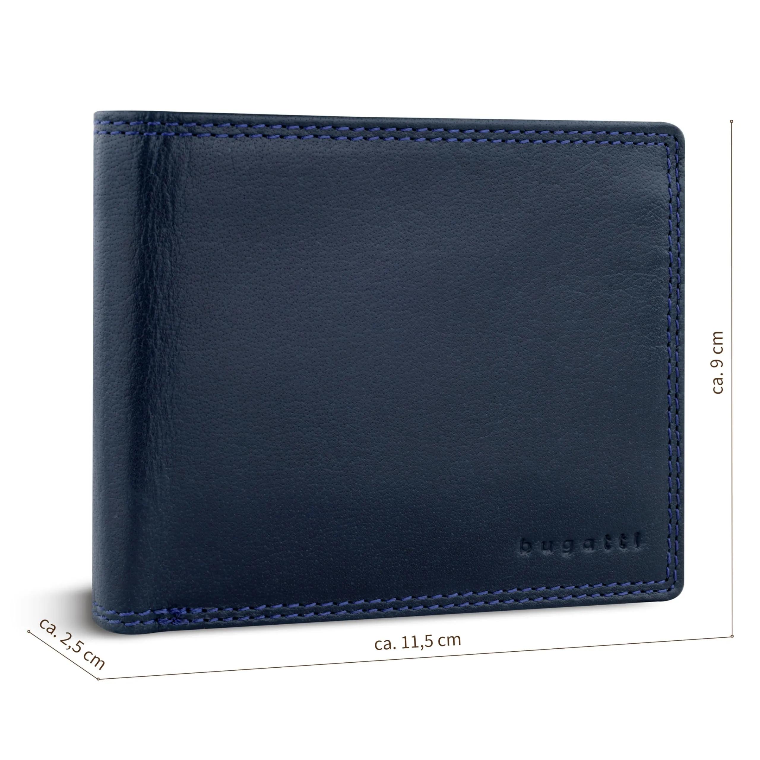 bugatti Savona Portafoglio da uomo in pelle di bufalo con protezione RFID - Blu - immagine 2