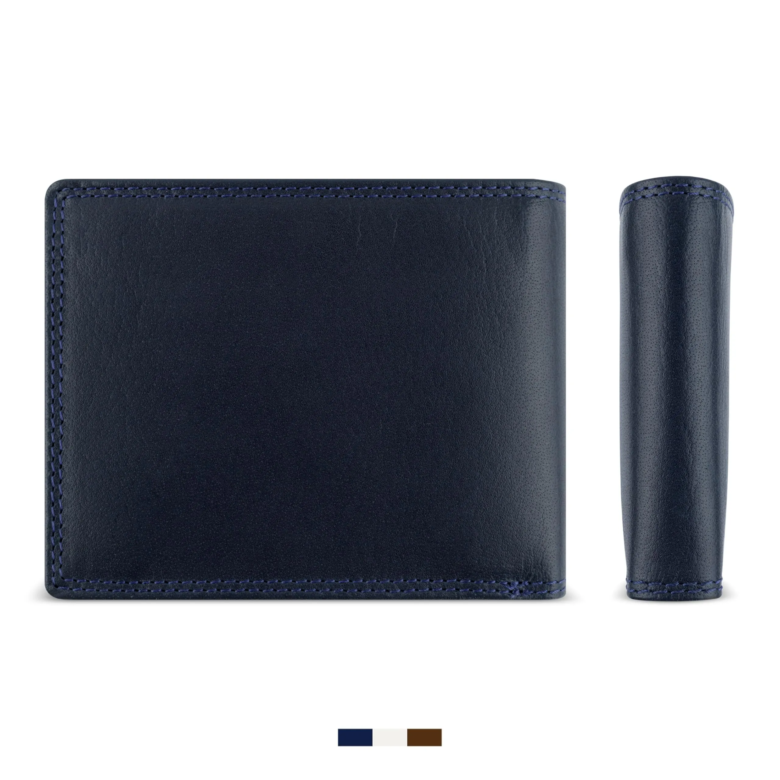 bugatti Savona Portafoglio da uomo in pelle di bufalo con protezione RFID - Blu - immagine 3