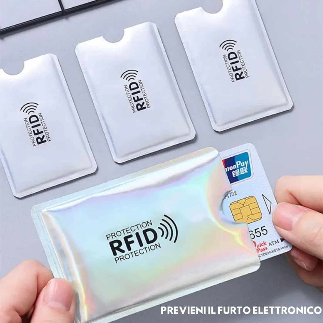 soleilx Custodie Blocco RFID, Set da 10 per Carte di Credito, Bancomat e Documenti - immagine 6