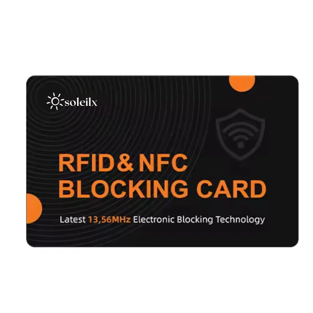 soleilx Carte di Blocco RFID/NFC, 2 Pezzi, Nero/Arancio - immagine 2