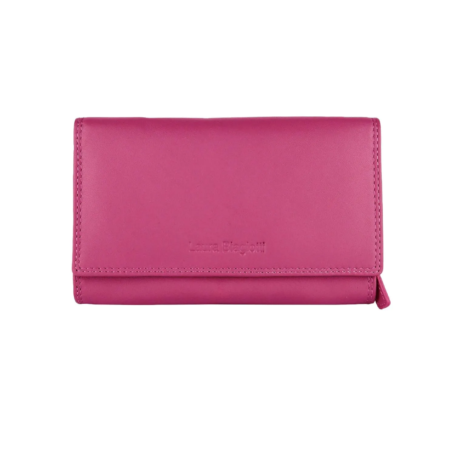 Laura Biagiotti Portafoglio Donna in Vera Pelle, Fucsia 155 - immagine 1