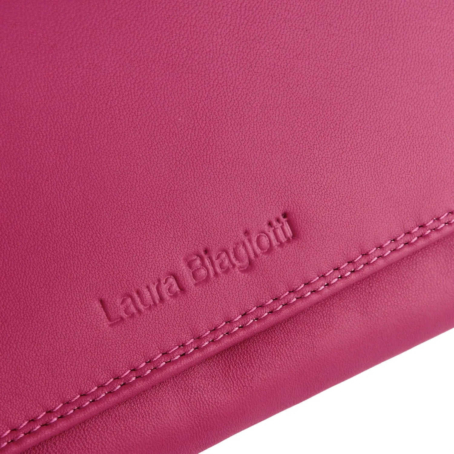 Laura Biagiotti Portafoglio Donna in Vera Pelle, Fucsia 155 - immagine 7