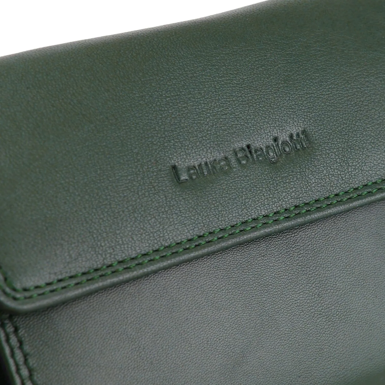 Laura Biagiotti Portafoglio Donna in Vera Pelle, Verde 208 - immagine 7