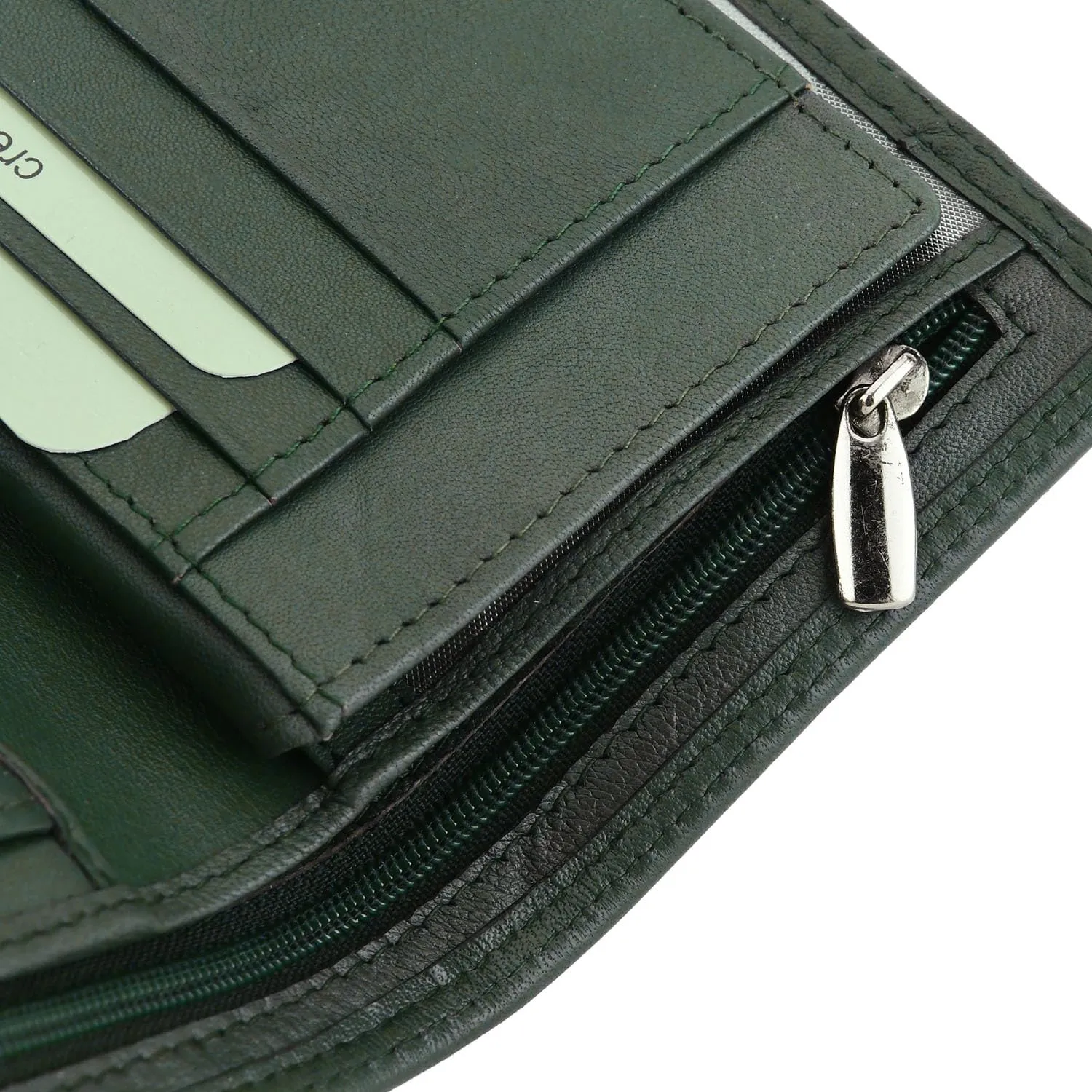 Laura Biagiotti Portafoglio Donna in Vera Pelle, Verde 156 - immagine 8