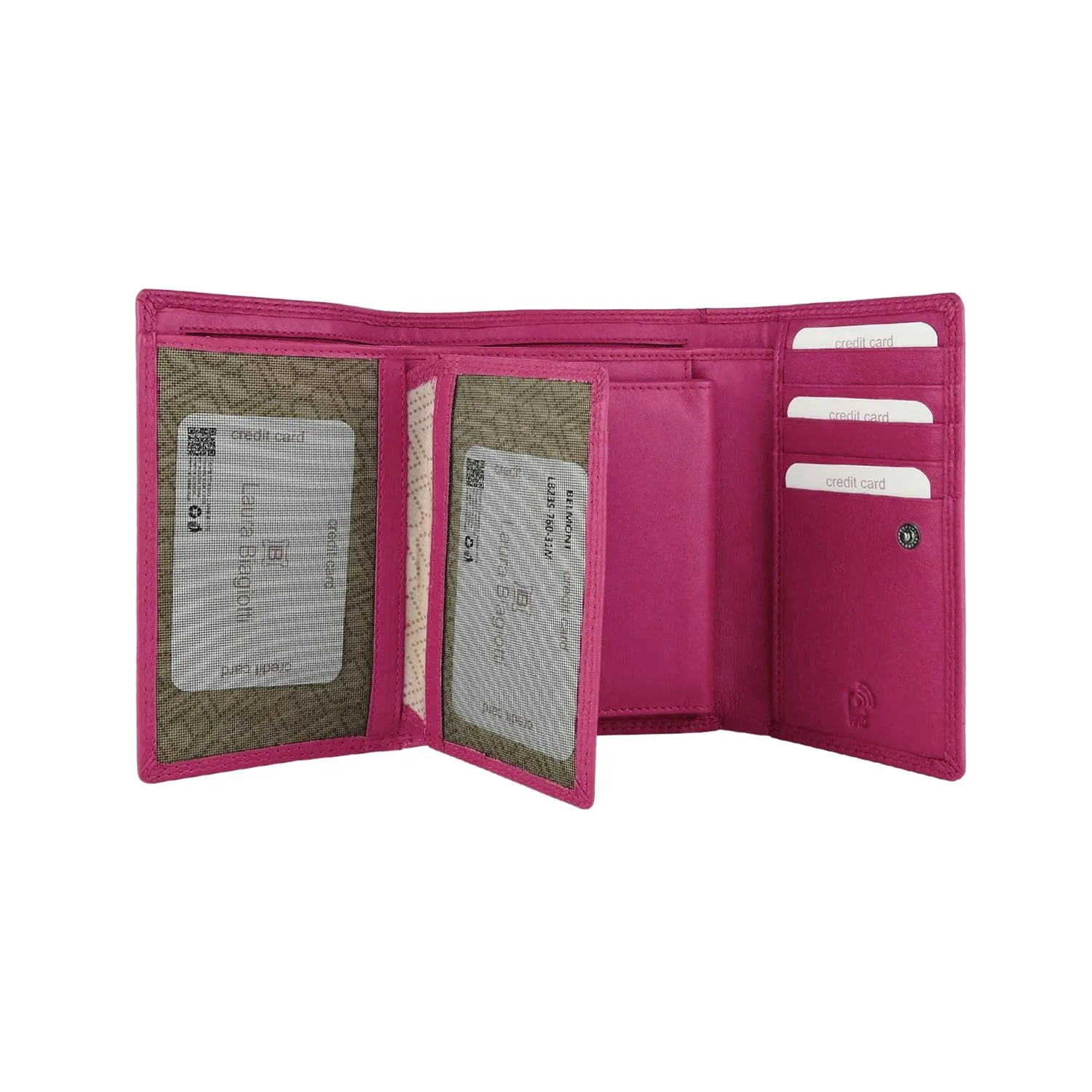 Laura Biagiotti Portafoglio Donna in Vera Pelle - Fucsia 156 - immagine 2