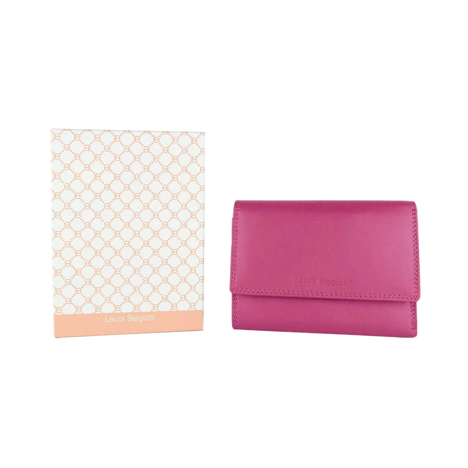 Laura Biagiotti Portafoglio Donna in Vera Pelle - Fucsia 156 - immagine 5