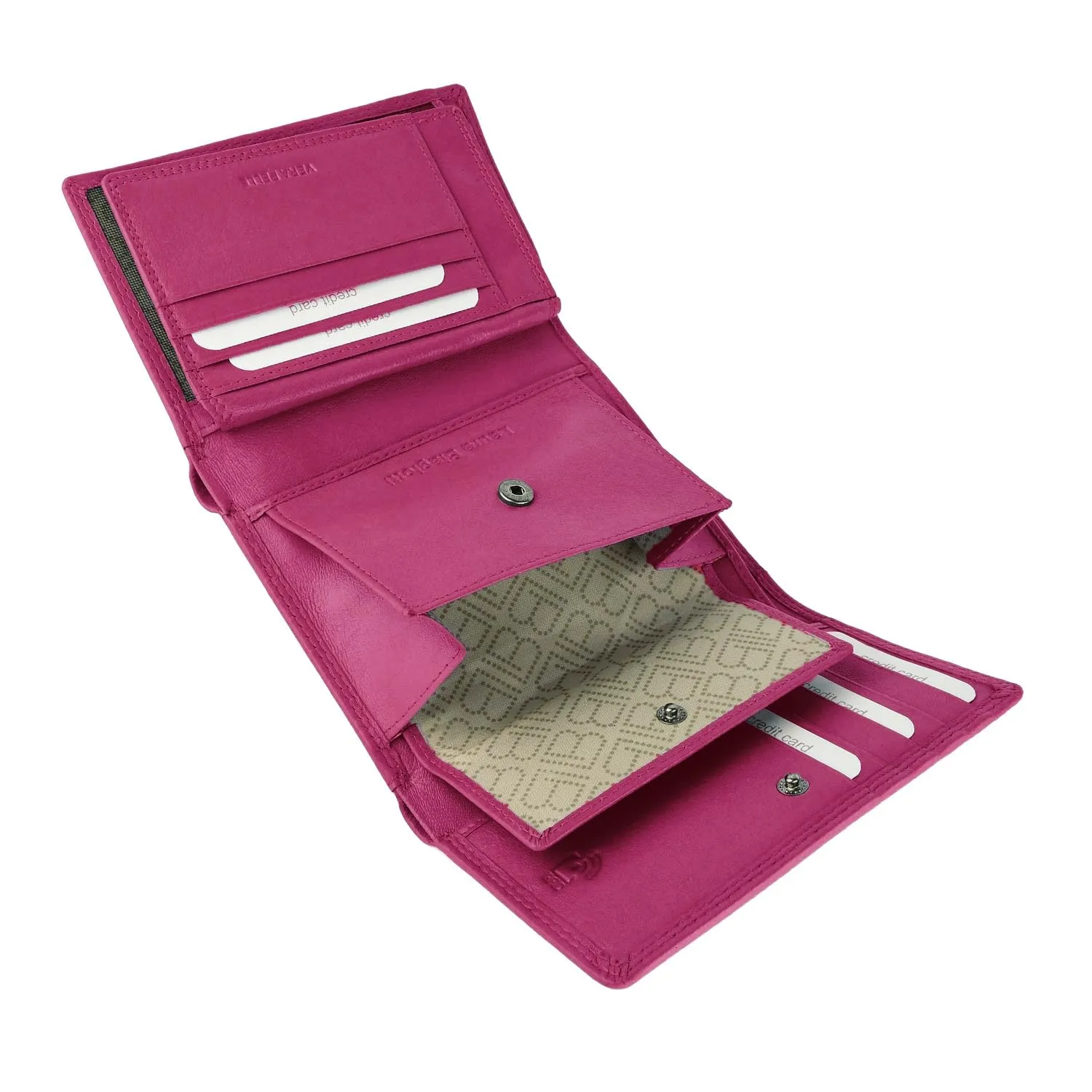 Laura Biagiotti Portafoglio Donna in Vera Pelle - Fucsia 156 - immagine 6