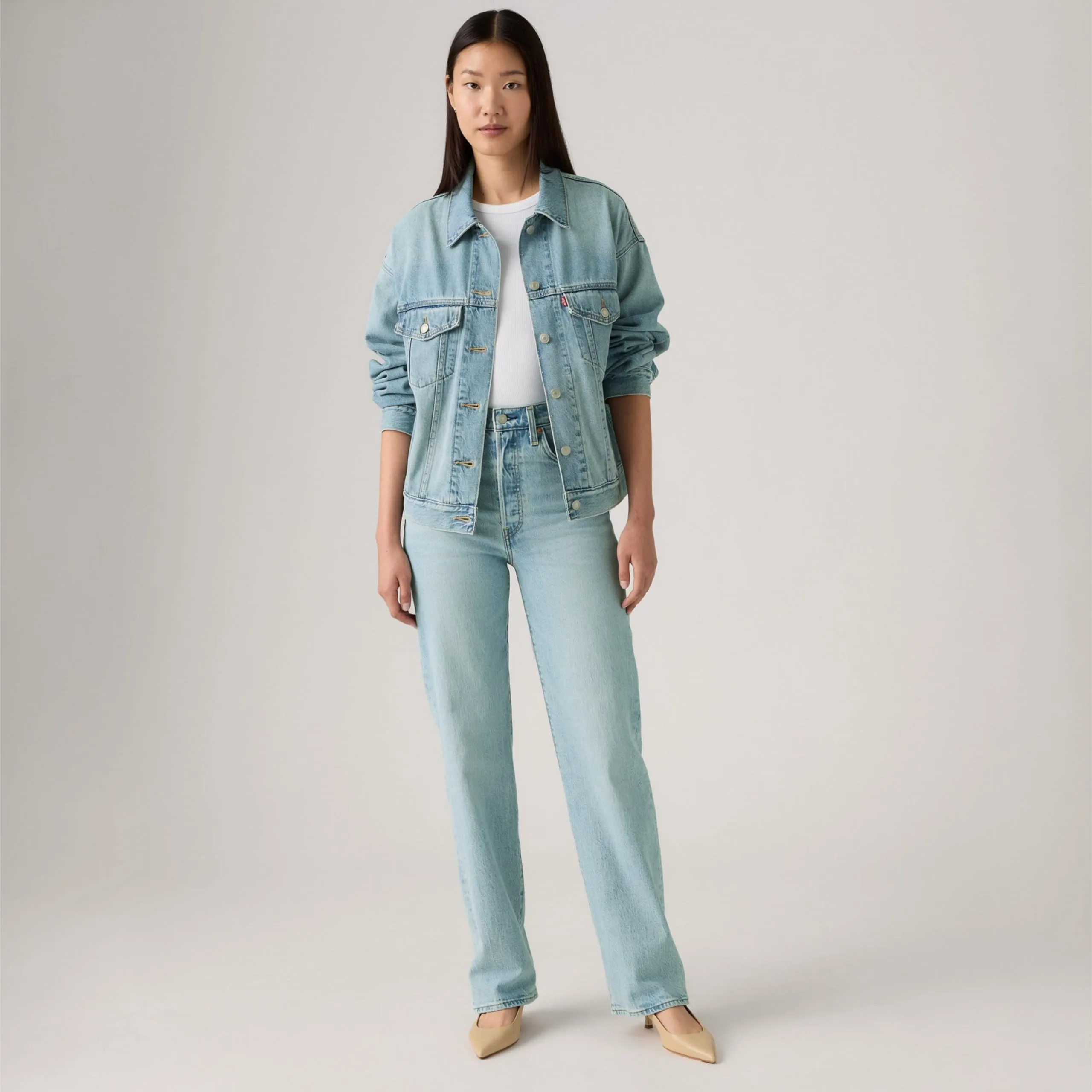 Levi's Ribcage Full Length Jeans - Blasted Stone Clean - immagine 4