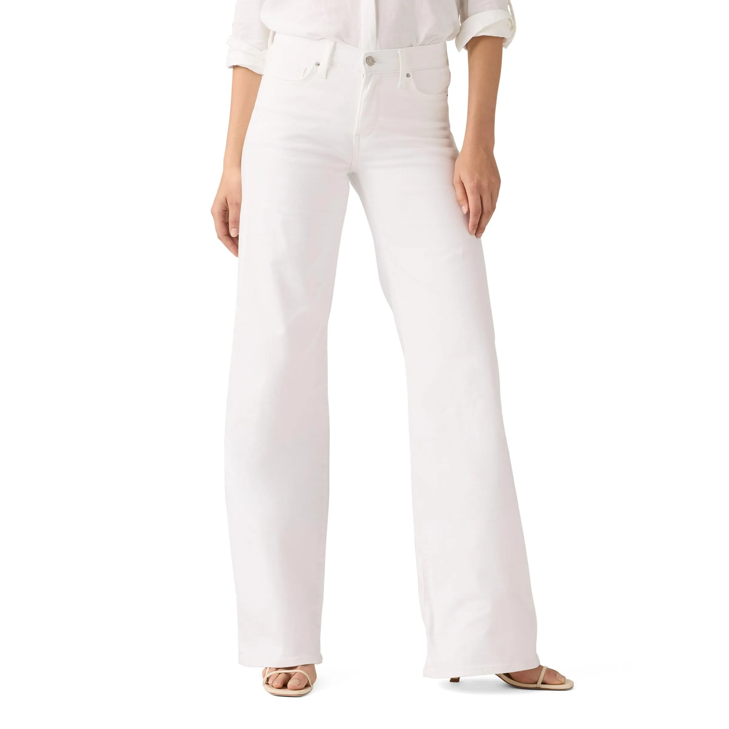Levi's 318 Shaping Wide Leg Jeans - Soft Clean White - immagine 1