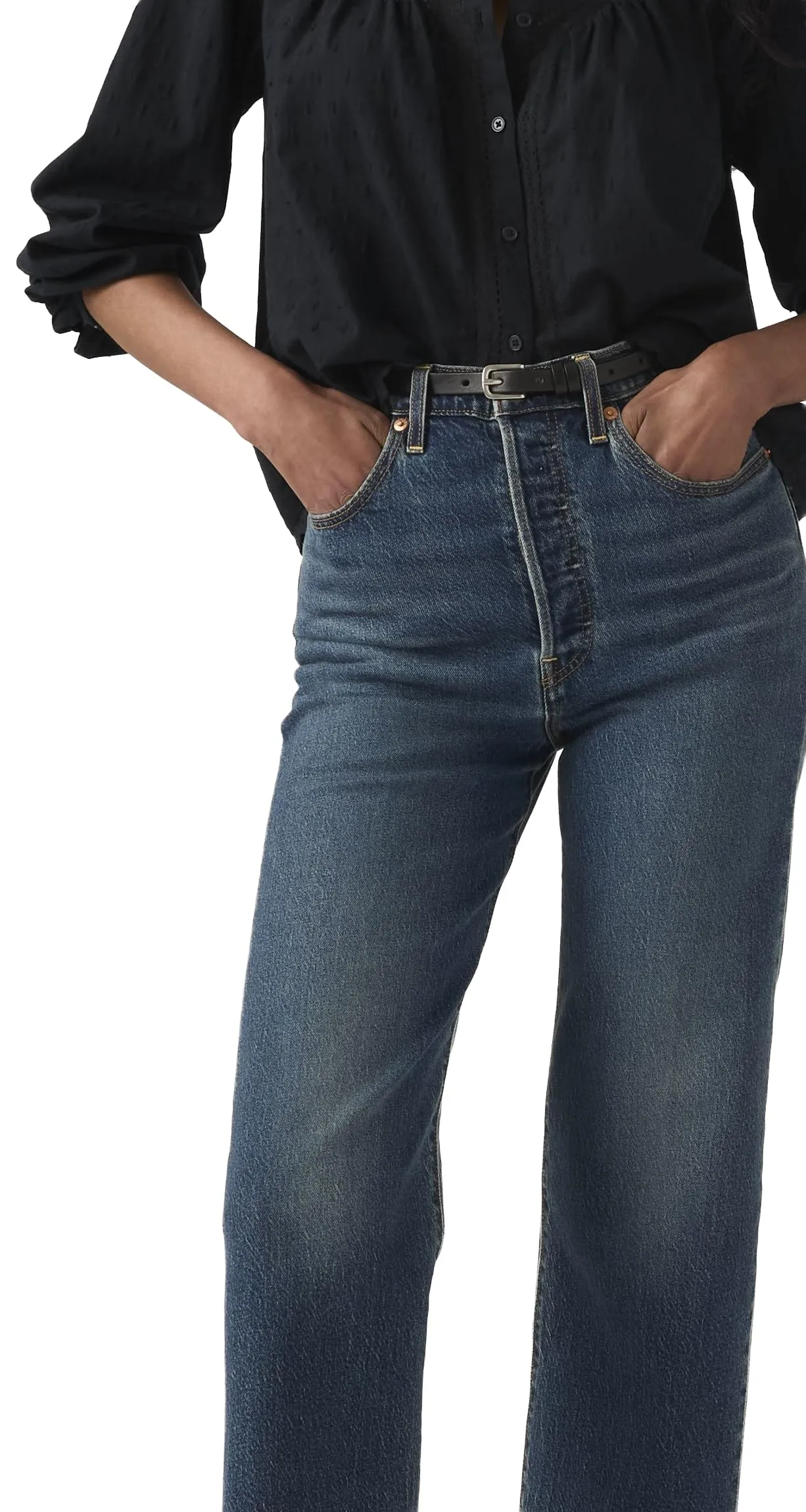 Levi's Ribcage Straight Ankle Jeans - Analyze This Ltw - immagine 1