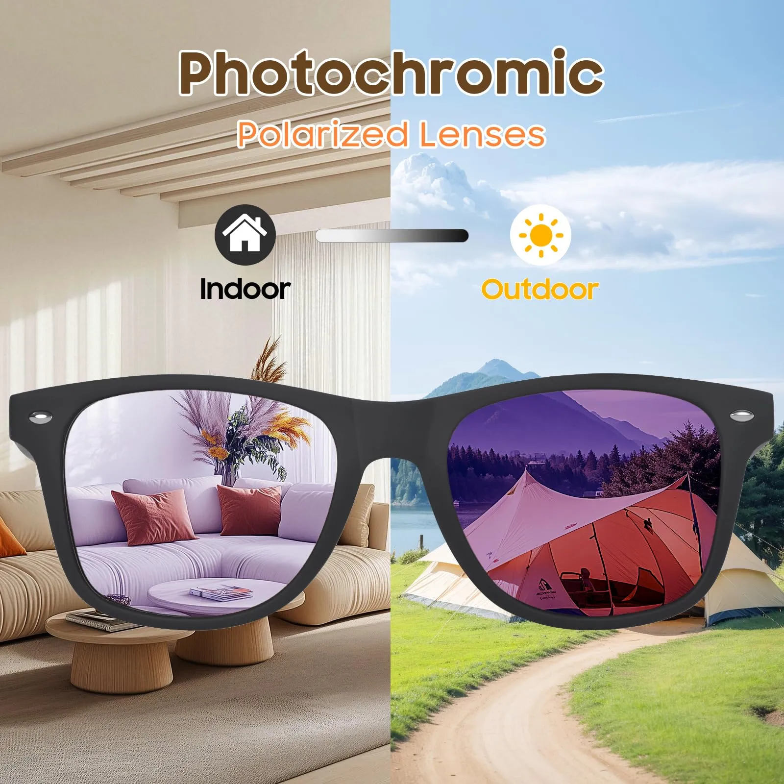 Ymmott Occhiali da Sole Polarizzati Retrò UV400 Unisex - immagine 2
