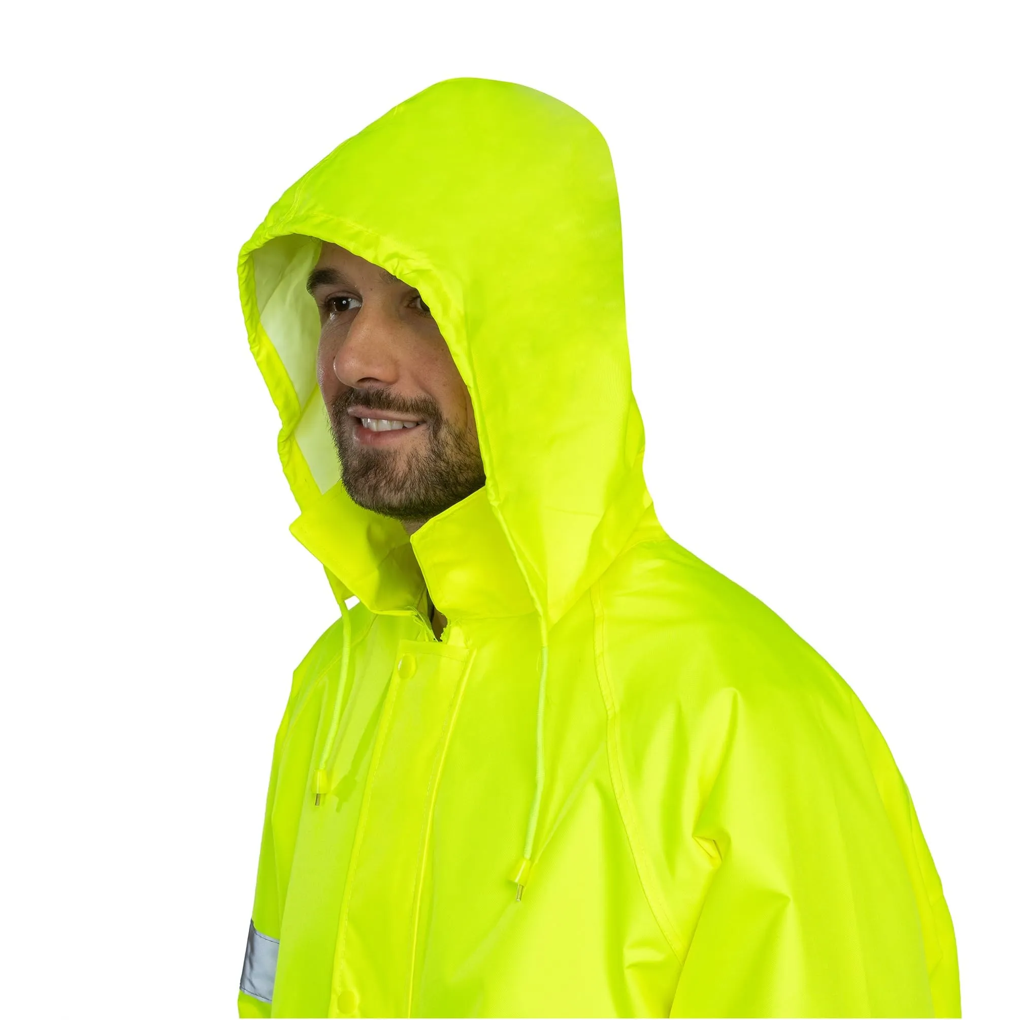 BWOLF Himalaya Tuta Impermeabile da Uomo con Cappuccio, Giallo HV, S - immagine 6