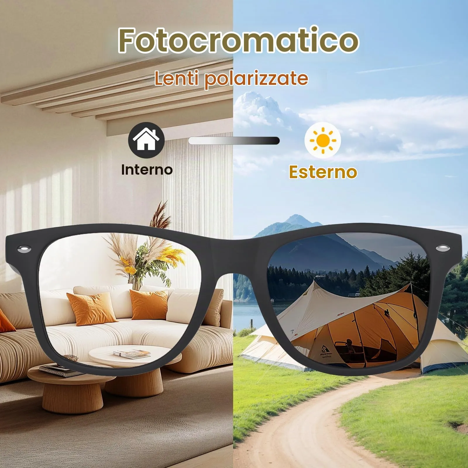Ymmott Occhiali da Sole Polarizzati Stile Retrò Protezione UV400 - immagine 2