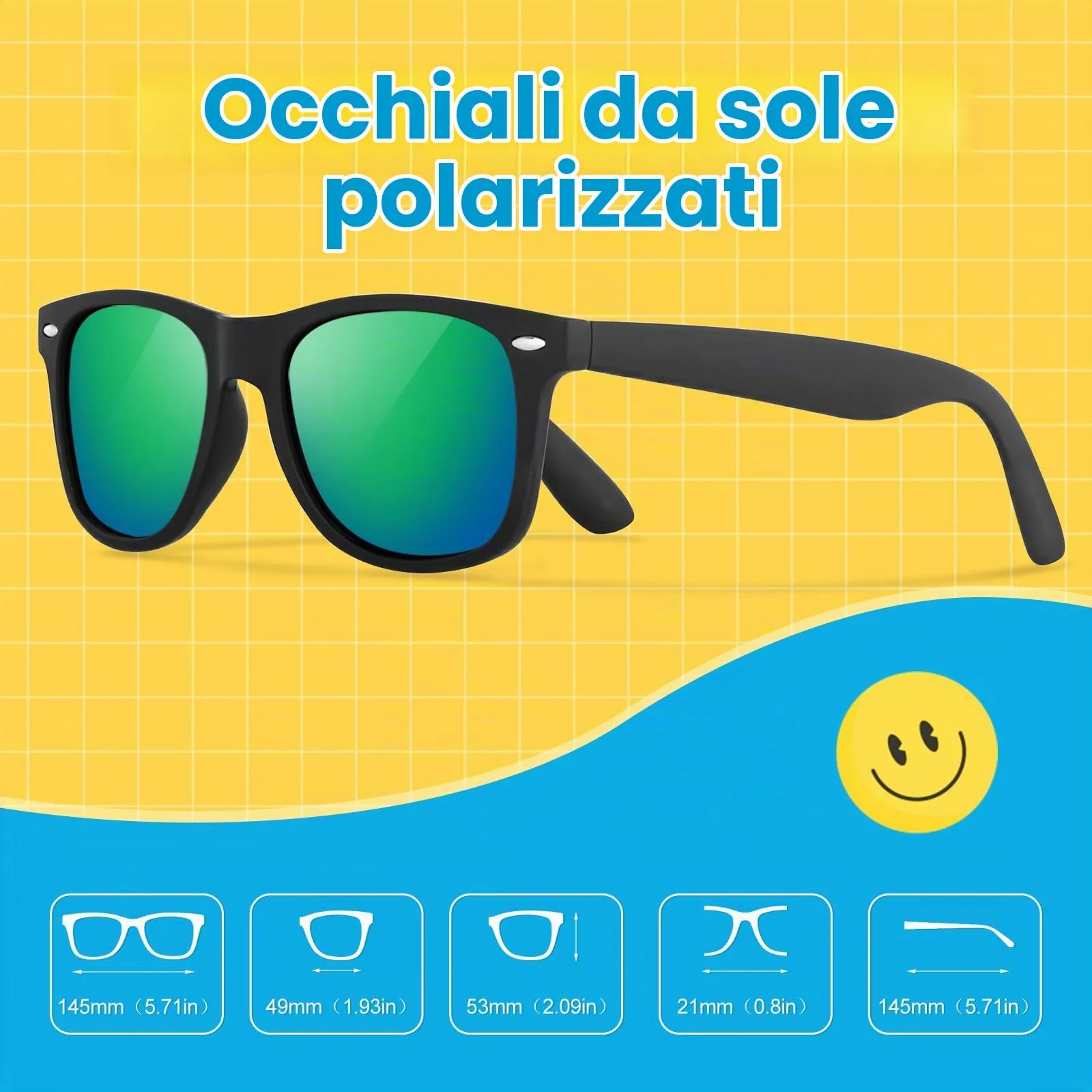 Ymmott Occhiali da Sole Polarizzati Retrò UV400 Unisex - immagine 3