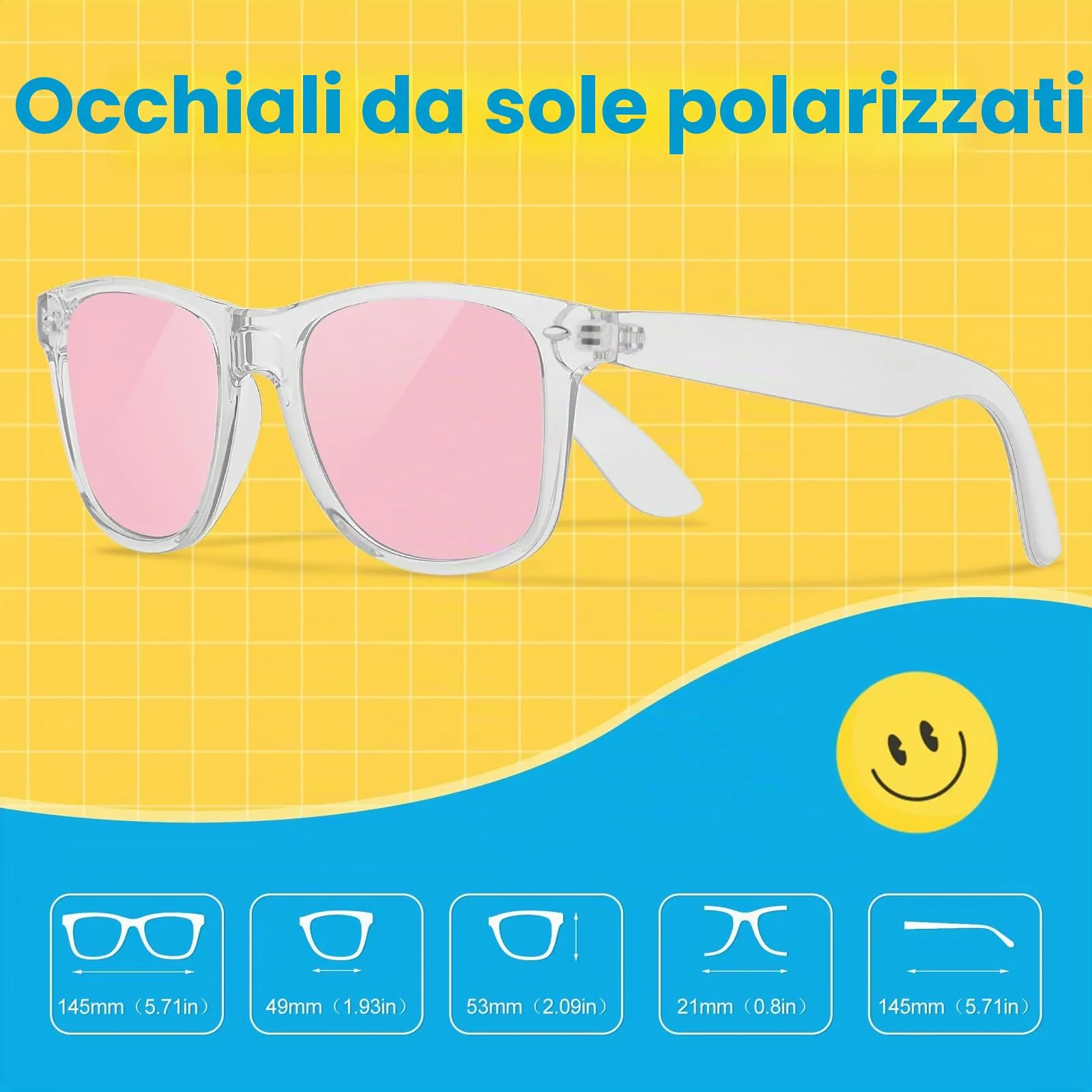Ymmott Occhiali da Sole Polarizzati Stile Retrò Protezione UV400 per Uomo e Donna - immagine 3