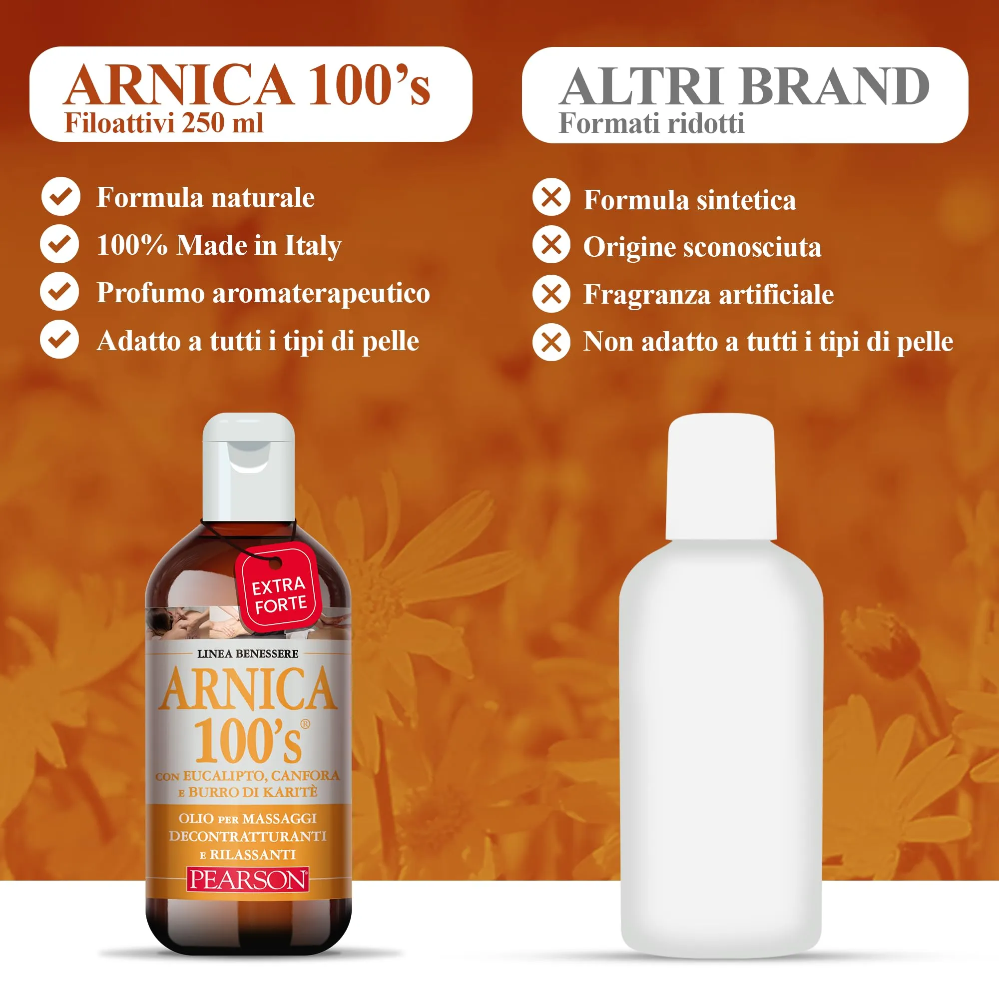 ARNICA 100'S Olio per Massaggi Decontratturanti e Rilassanti, 250 ml - immagine 4