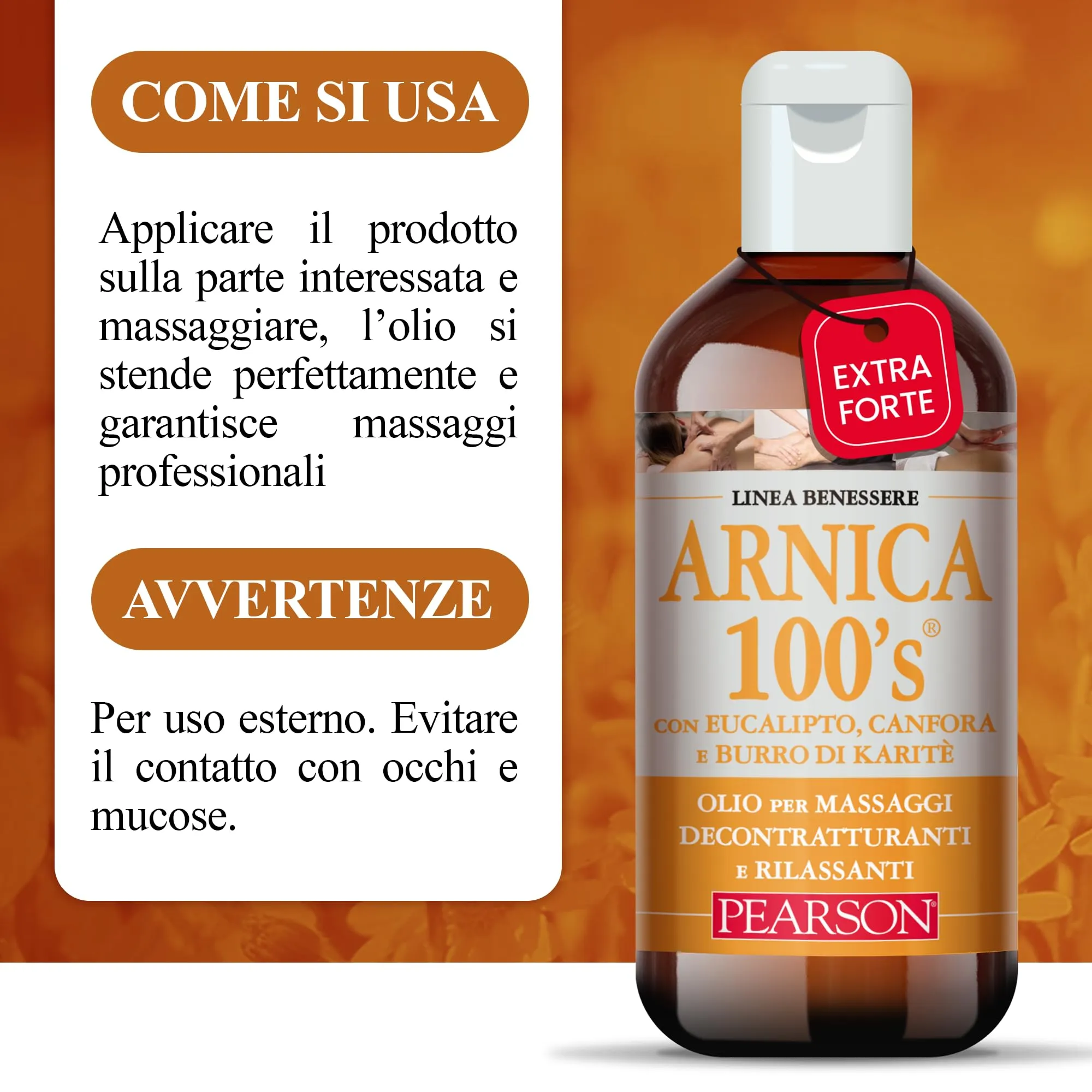 ARNICA 100'S Olio per Massaggi Decontratturanti e Rilassanti, 250 ml - immagine 6