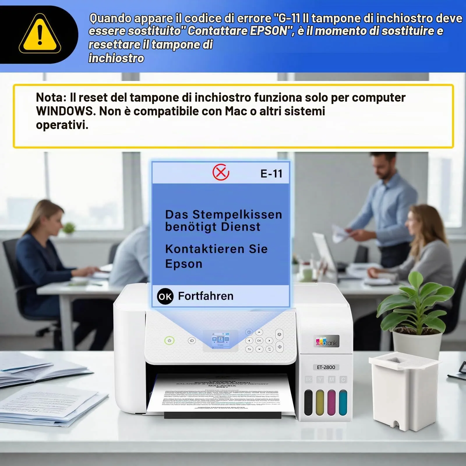 Spaceink Cuscinetto di inchiostro residuo di ricambio con software di reset per Epson Ecotank ET-4800 ET-2820 ET-2720 ET-2871 ET-4700 L3110 ET-2870 ET-2880 ET-2400 ET-2711 ET-2800 - immagine 3