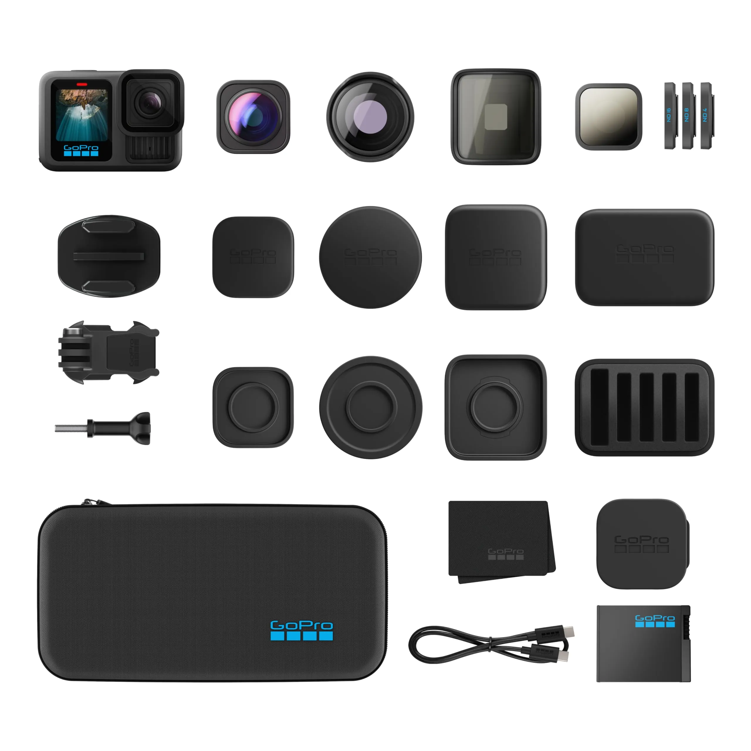 GoPro HERO13 Black Lens Collection - Ultra Wide, Macro, Anamorphic Lenses and 4 ND Filters with Premium Case - immagine 1