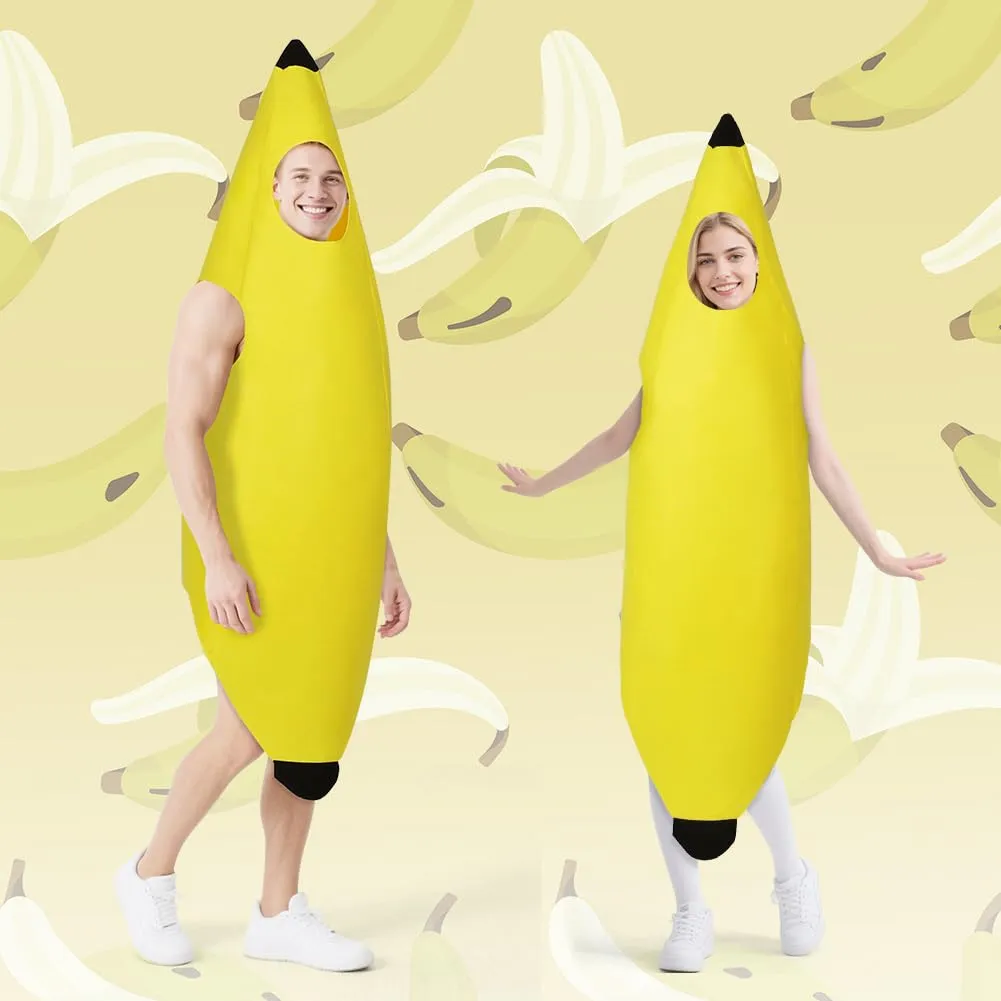AYBUY Costume Banana per Adulti con Banana Gonfiabile, Unisex - immagine 4
