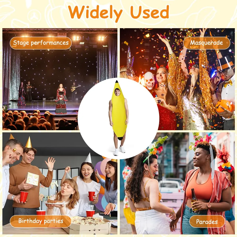 AYBUY Costume Banana per Adulti con Banana Gonfiabile, Unisex - immagine 7
