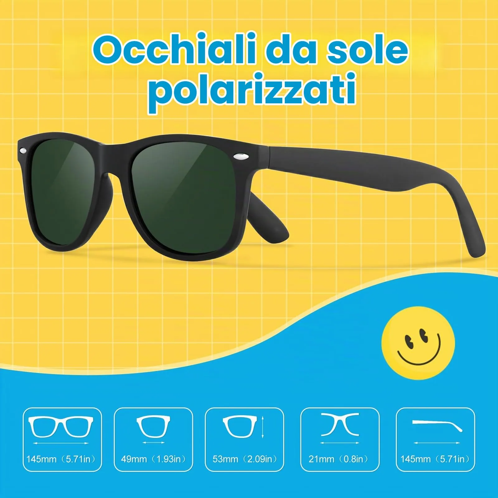 Ymmott Occhiali da Sole Polarizzati Retrò Protezione UV400 per Uomo e Donna - immagine 3