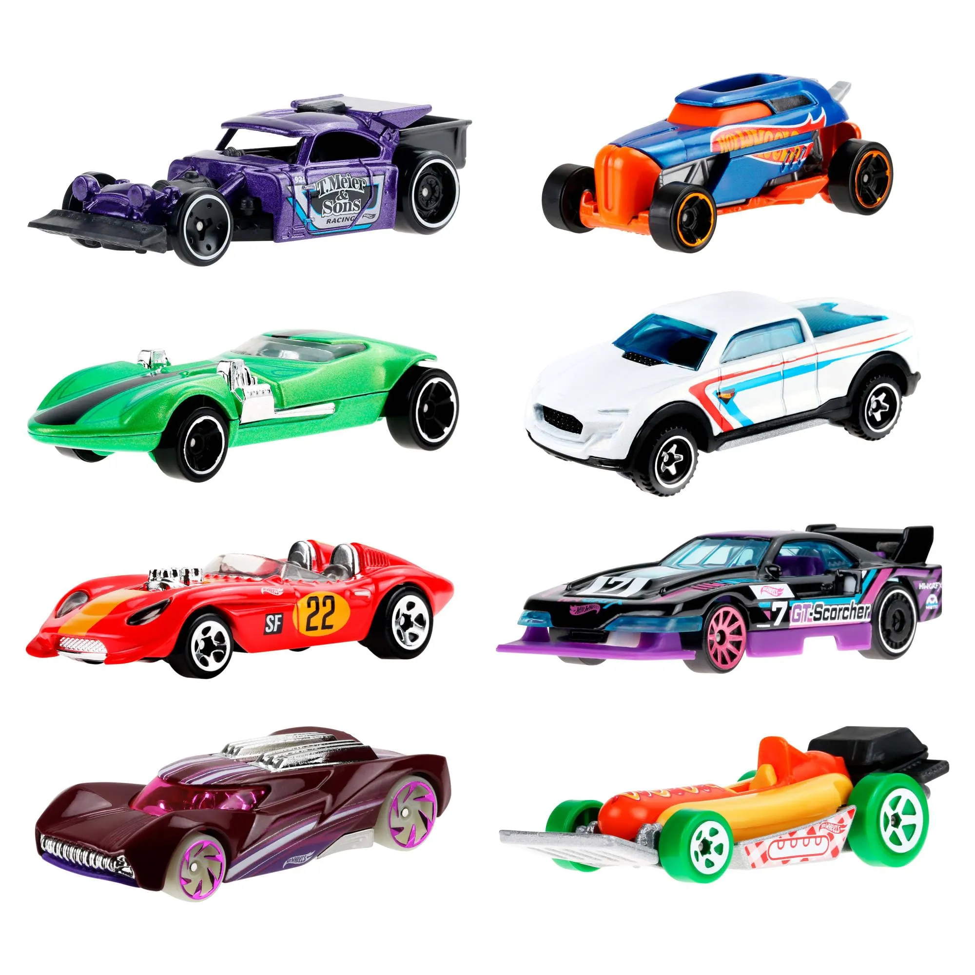 Hot Wheels Let's Race 8-Pack Veicoli JGK18 - immagine 2