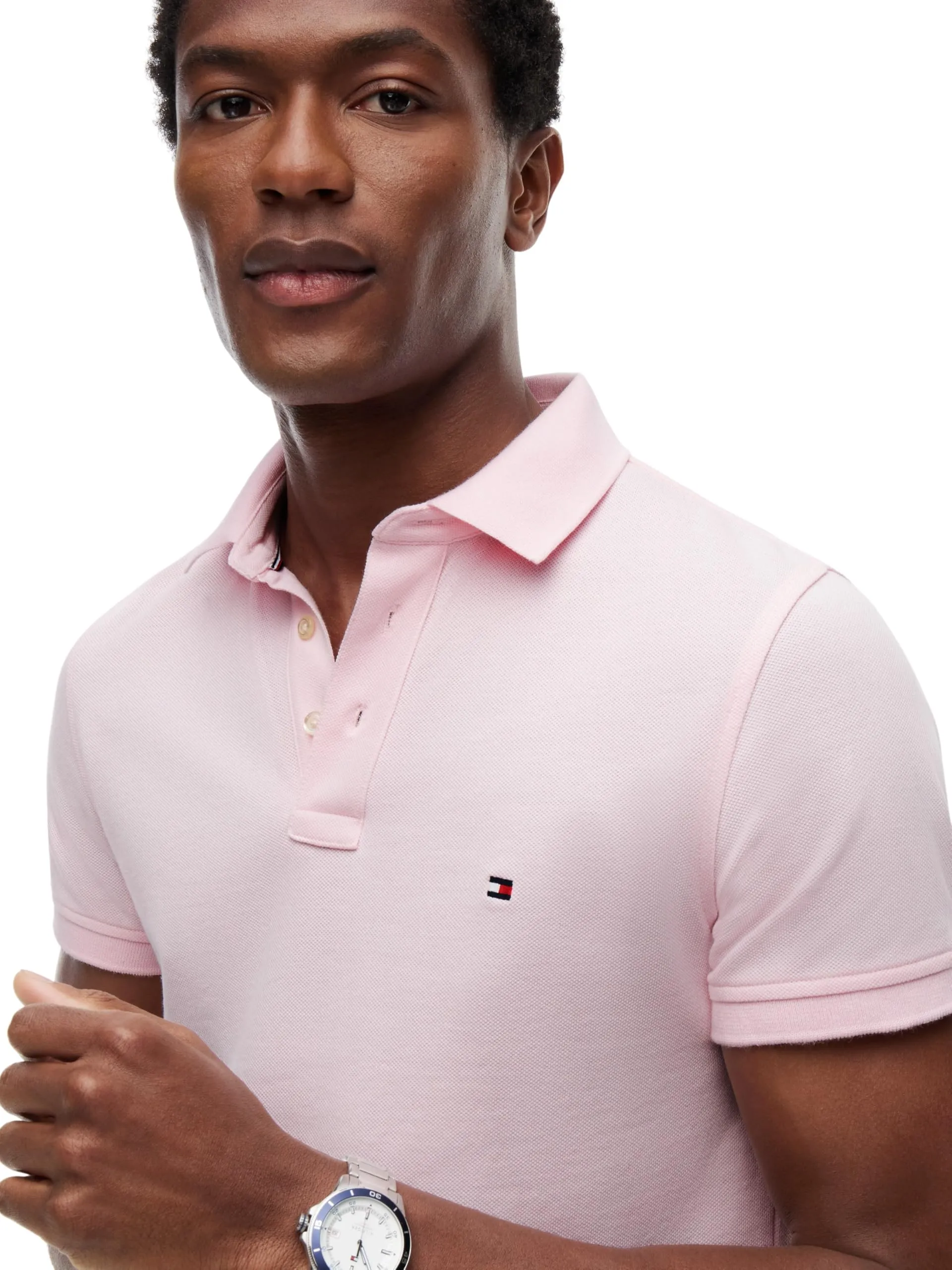 Tommy Hilfiger 1985 Slim Fit Polo Shirt, Pink Lily, XL - immagine 4
