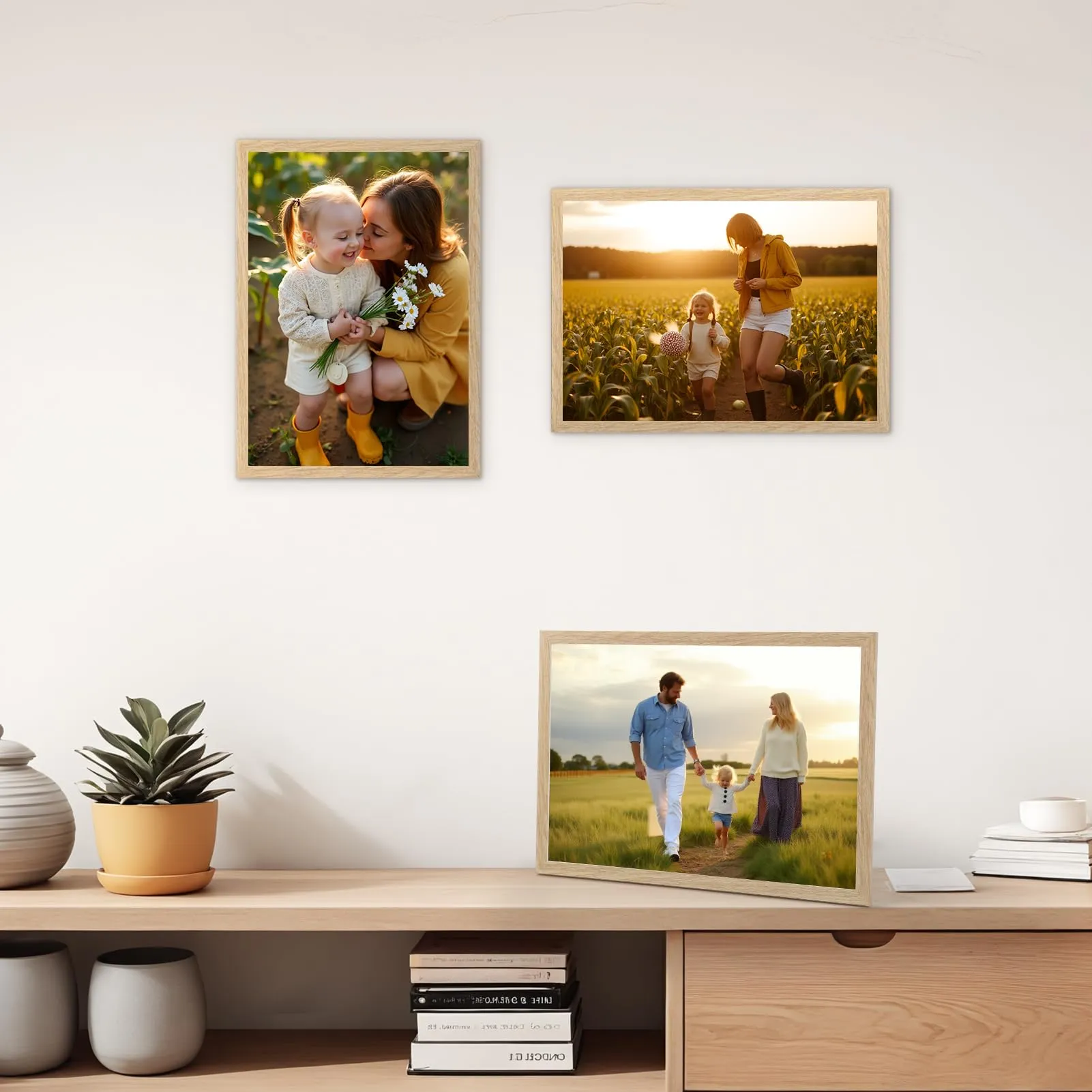 Hoikwo Cornice A4 in PVC Colore Legno Naturale, Set da 3 Pezzi - immagine 5