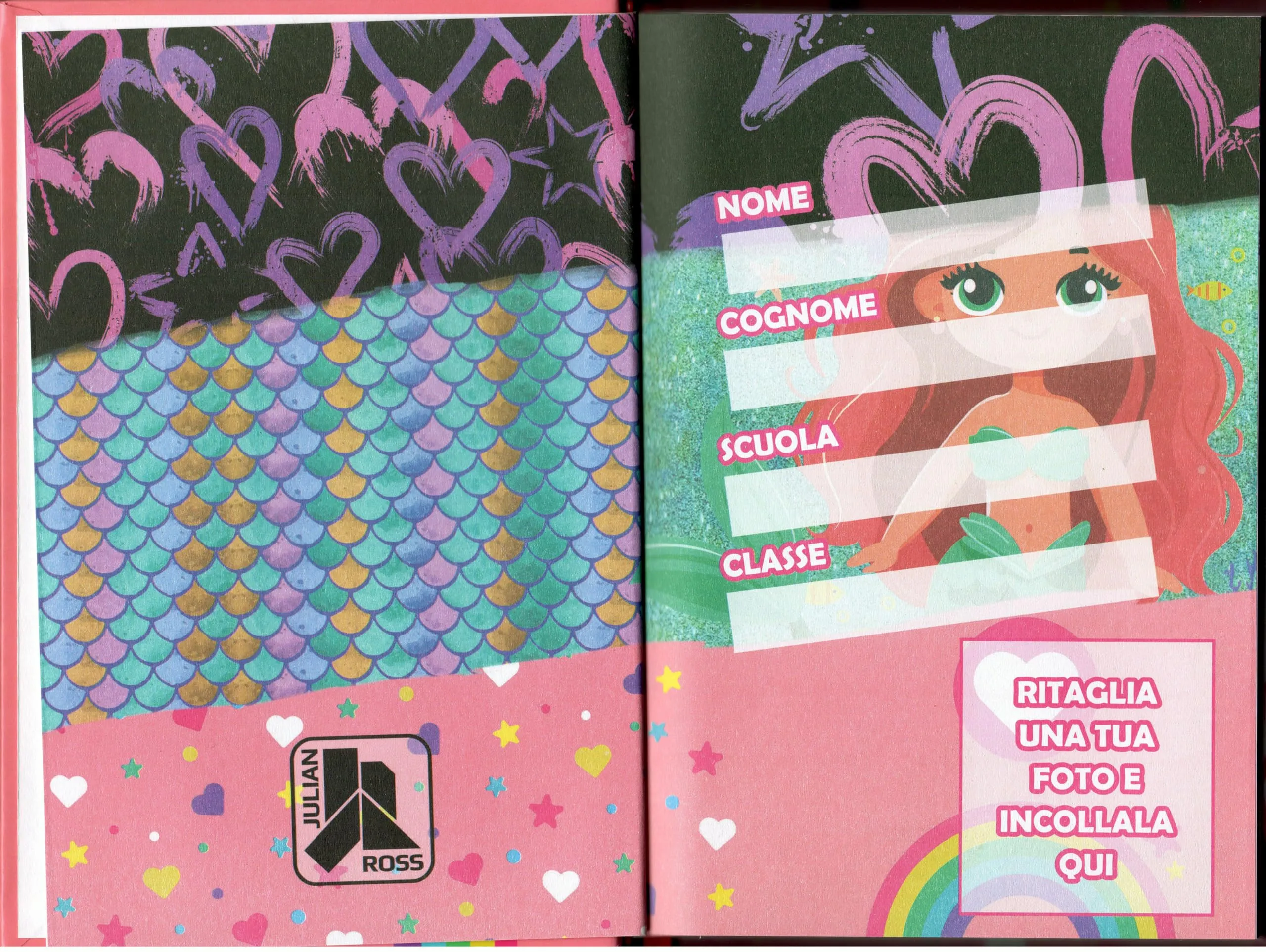 Julian Ross Diario Scuola Bambini Pandacorno Fluffy - 12 Mesi, 320 Pagine, 14,8x21 cm, Non Datato, Copertina Rigida - immagine 2