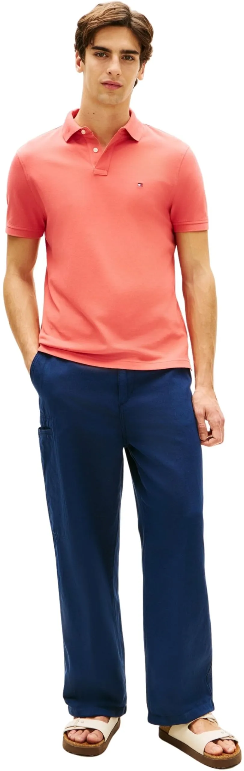 Tommy Hilfiger Uomo Maglietta Polo Maniche Corte 1985 Regular Fit, Rosso Vintage Red, S - immagine 4